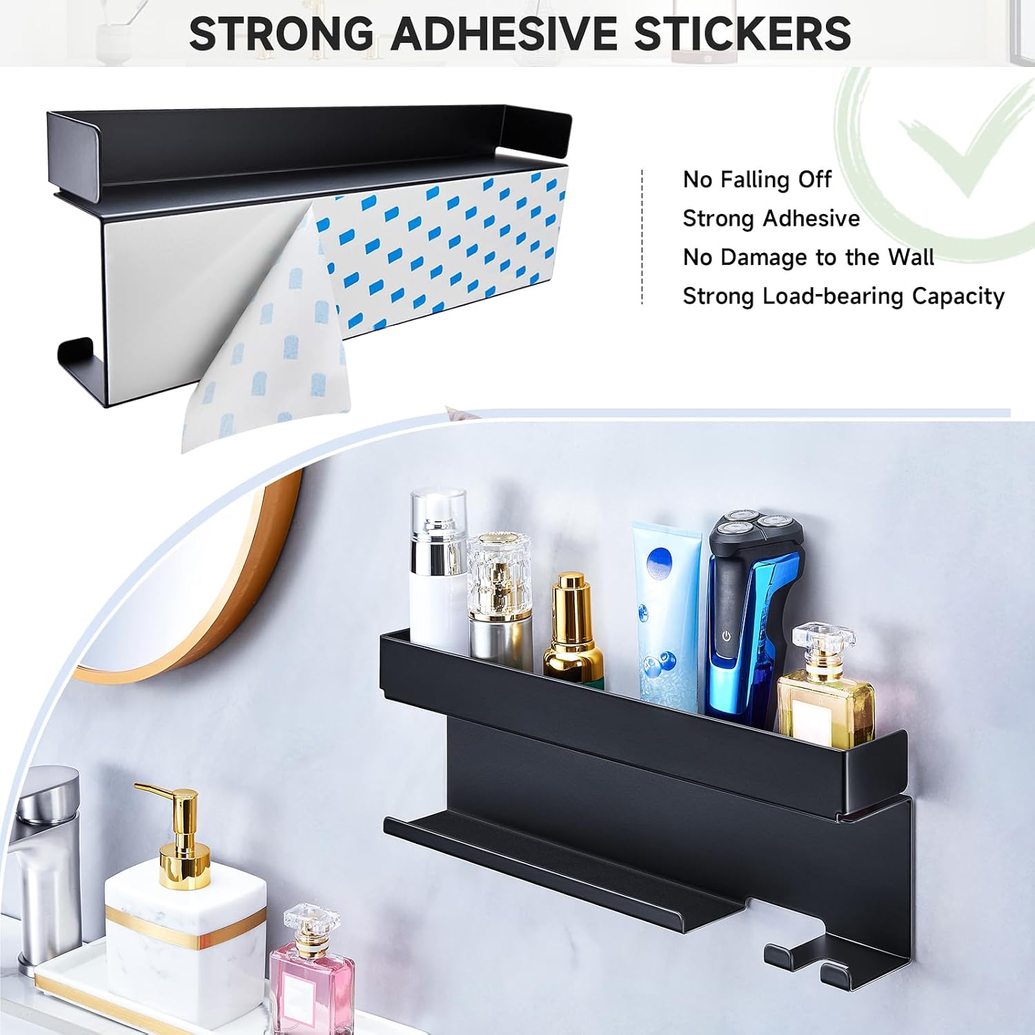 Storage Hair Dryer Holder for Curling Iron Accessories, Hair Tool Organizer Wall Mount, Curling Iron Holder Organizer