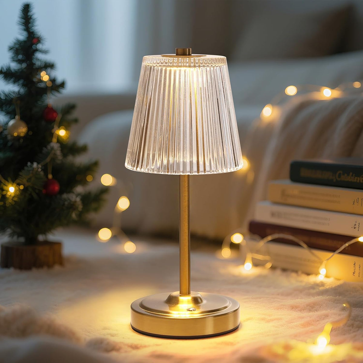 Shenmoyl Set of 2 Cordless Touch Table Lamp with 5200mAh Battery - 3 Adjustable Color Temperatures & Dimmable