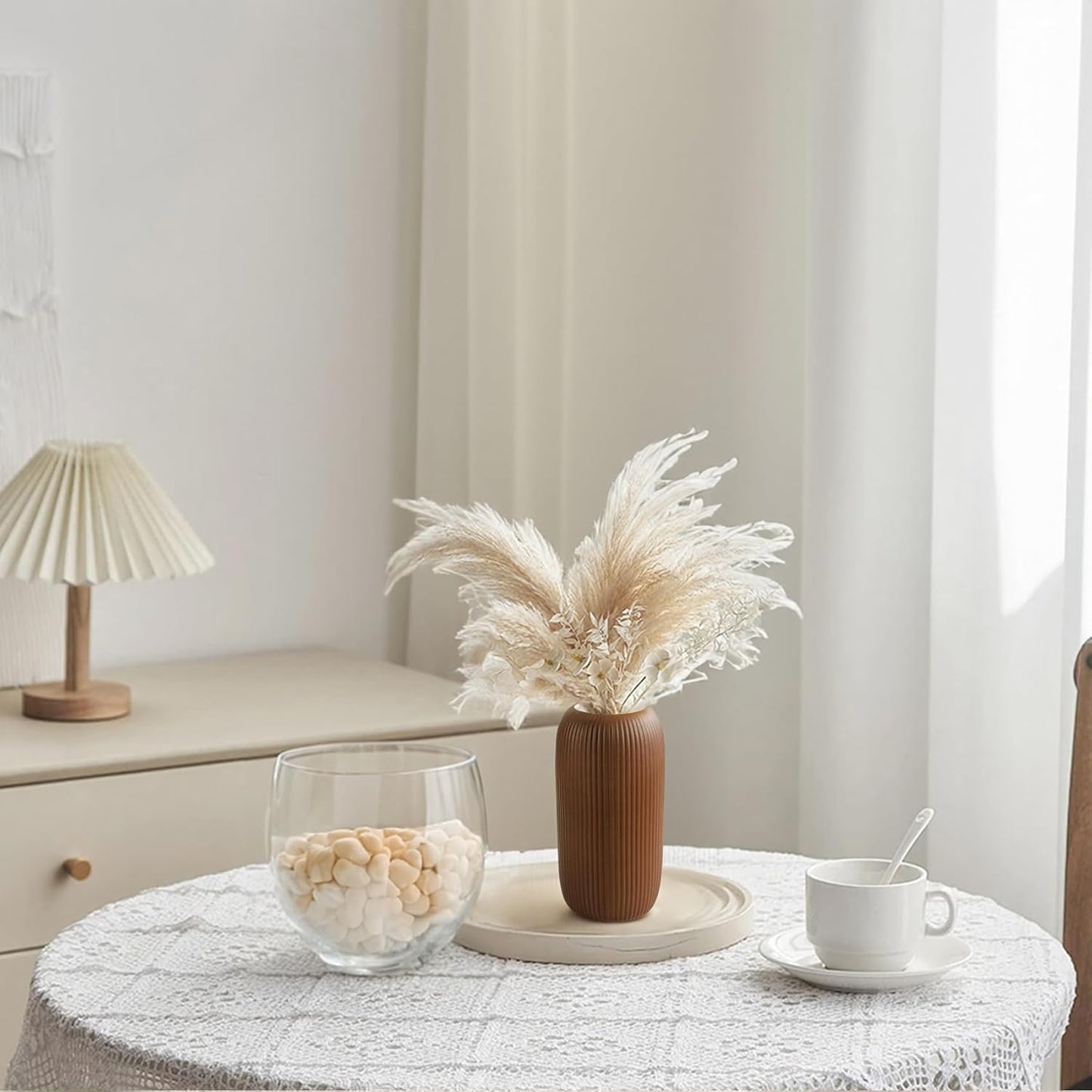 Ceramic Vase for Flowers / Caramel