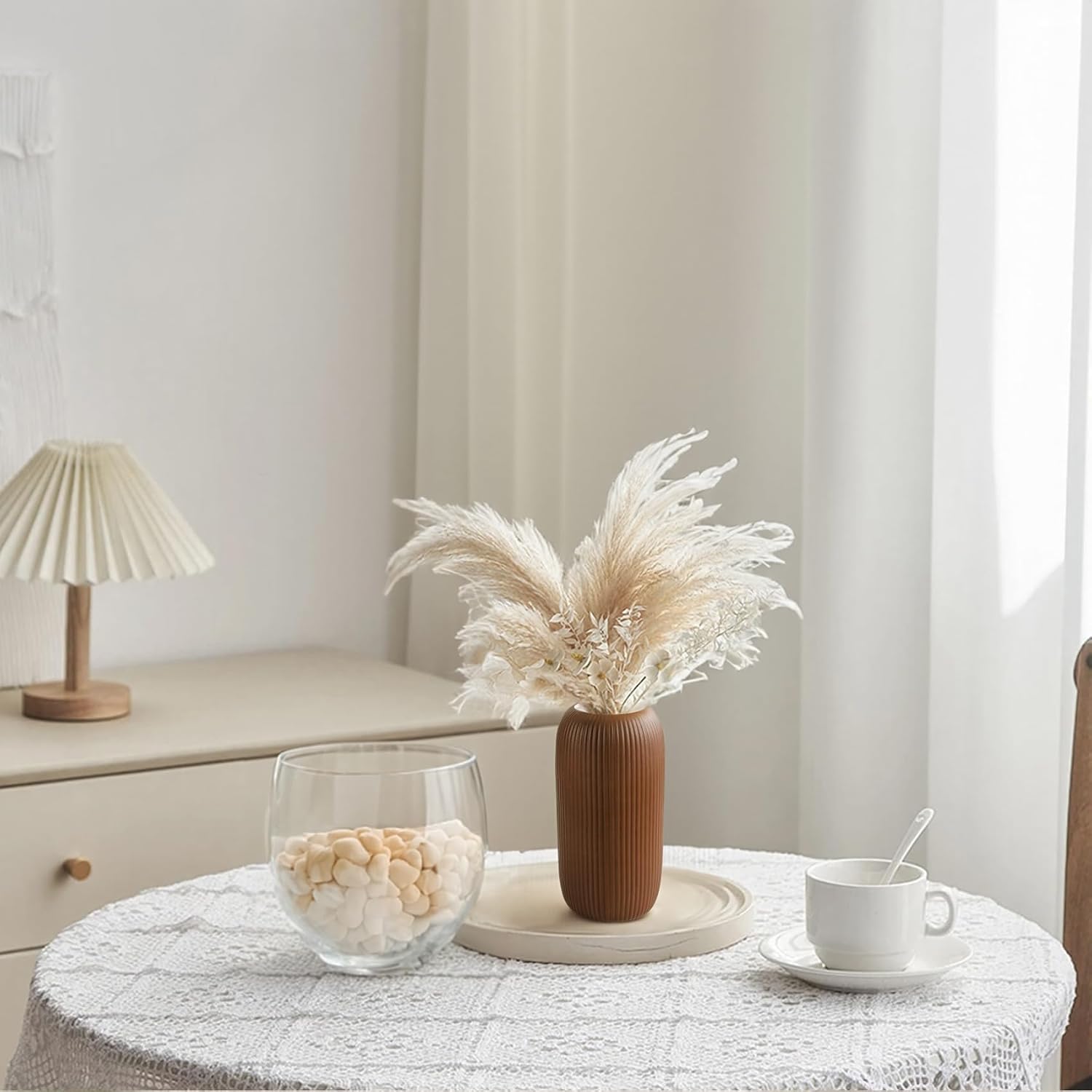 Ceramic Vase for Flowers / Caramel