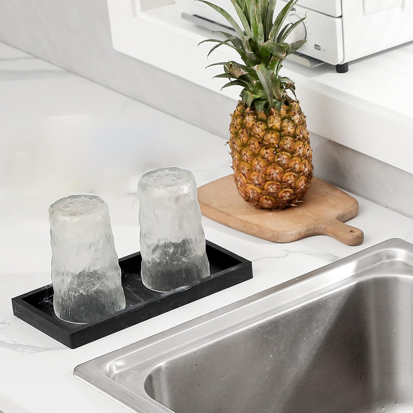 Slicone Vanity Trays / Marble Black / 9.8 x 4.7