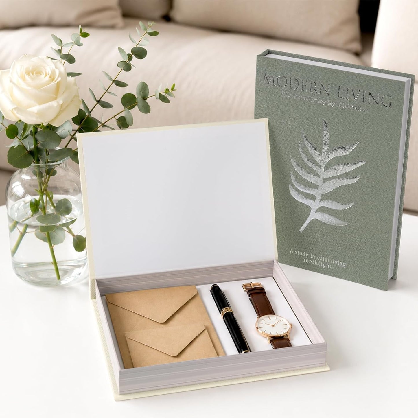 Decorative Books / Stackable Fake Books / Sage Green / Set of 3