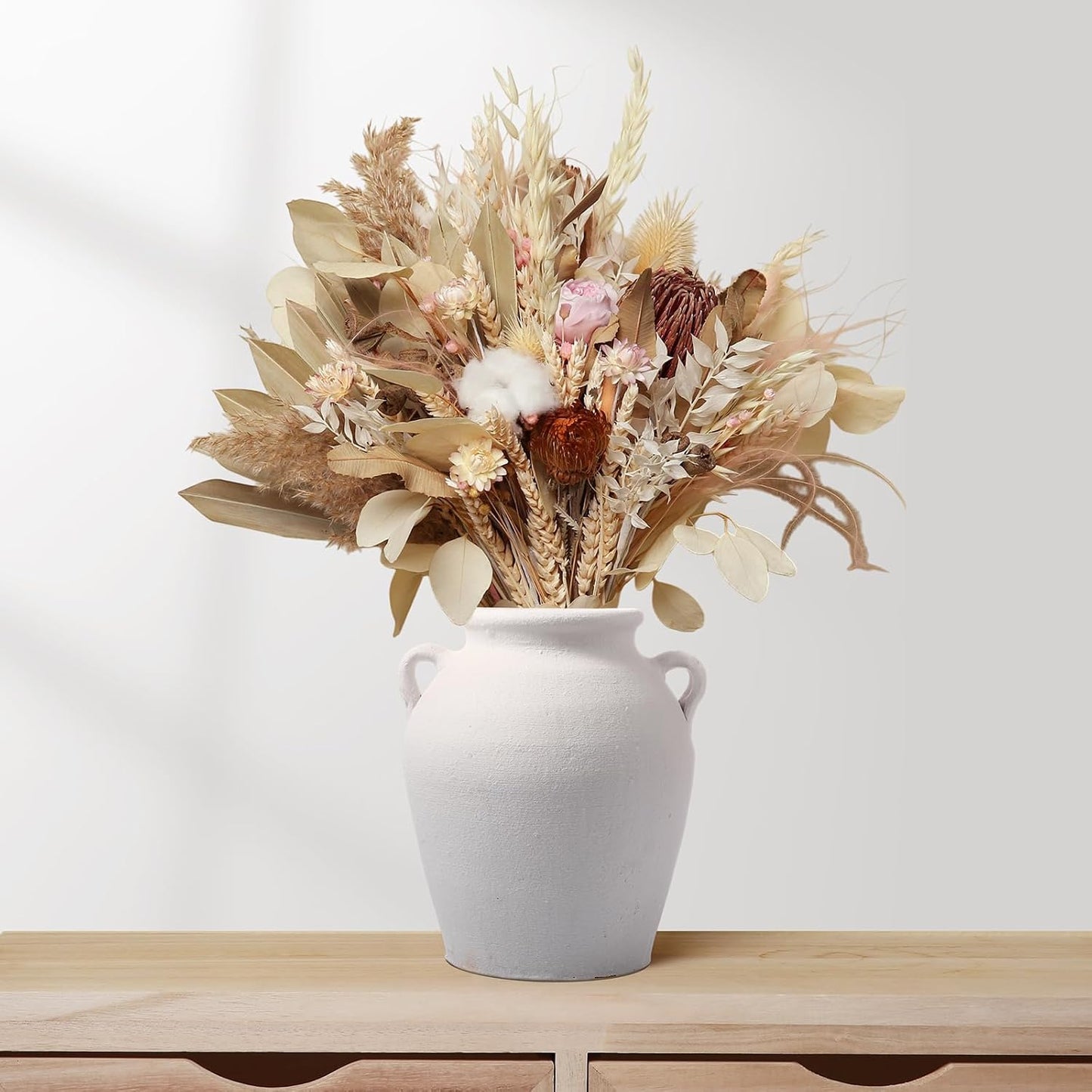 Ceramic Vase / White / 11 Inch