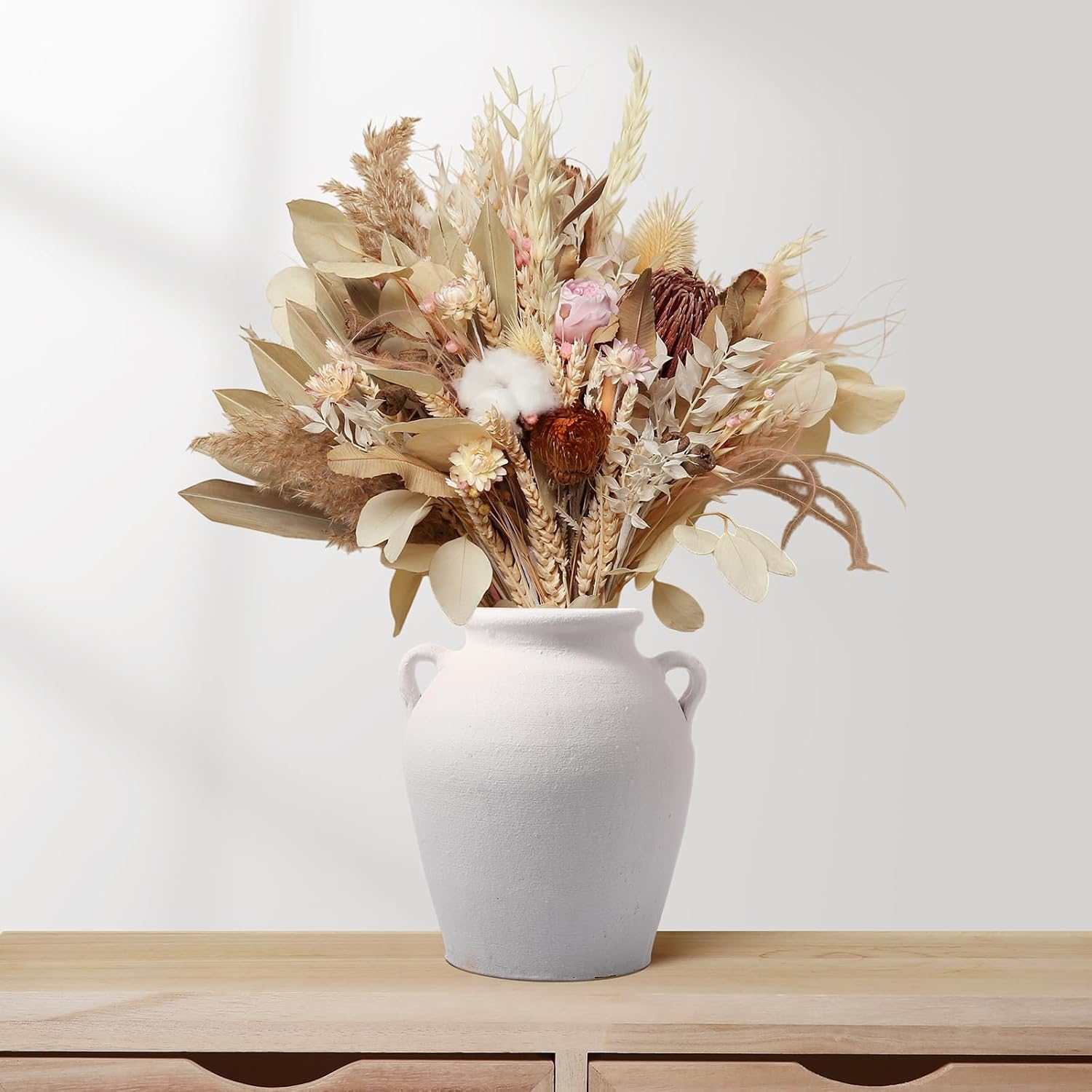Ceramic Vase / White / 11 Inch