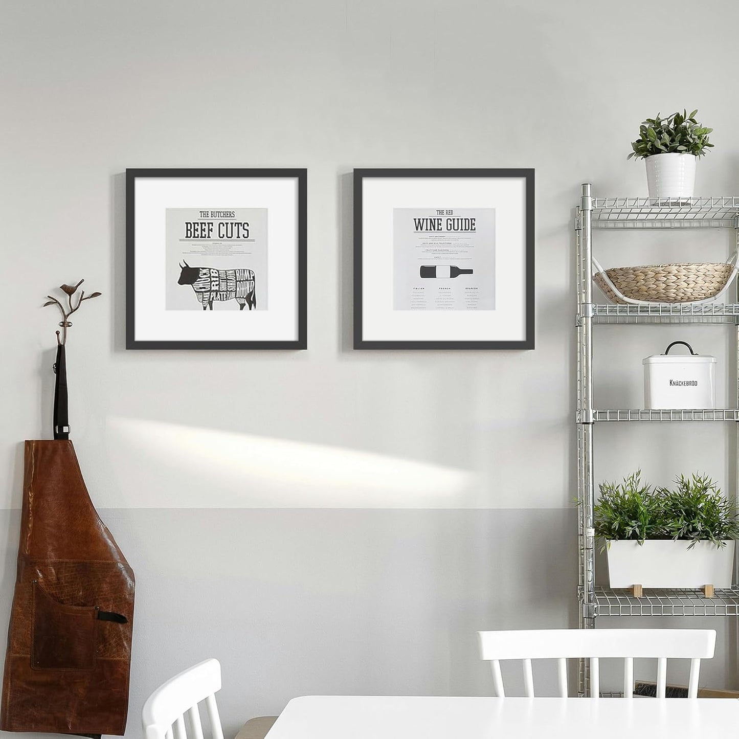 12x12 Picture Frame Sef of 10, for Wall Gallery Decor, Black | Display Pictures 8x8 with Mat or 12 x 12 Without Mat