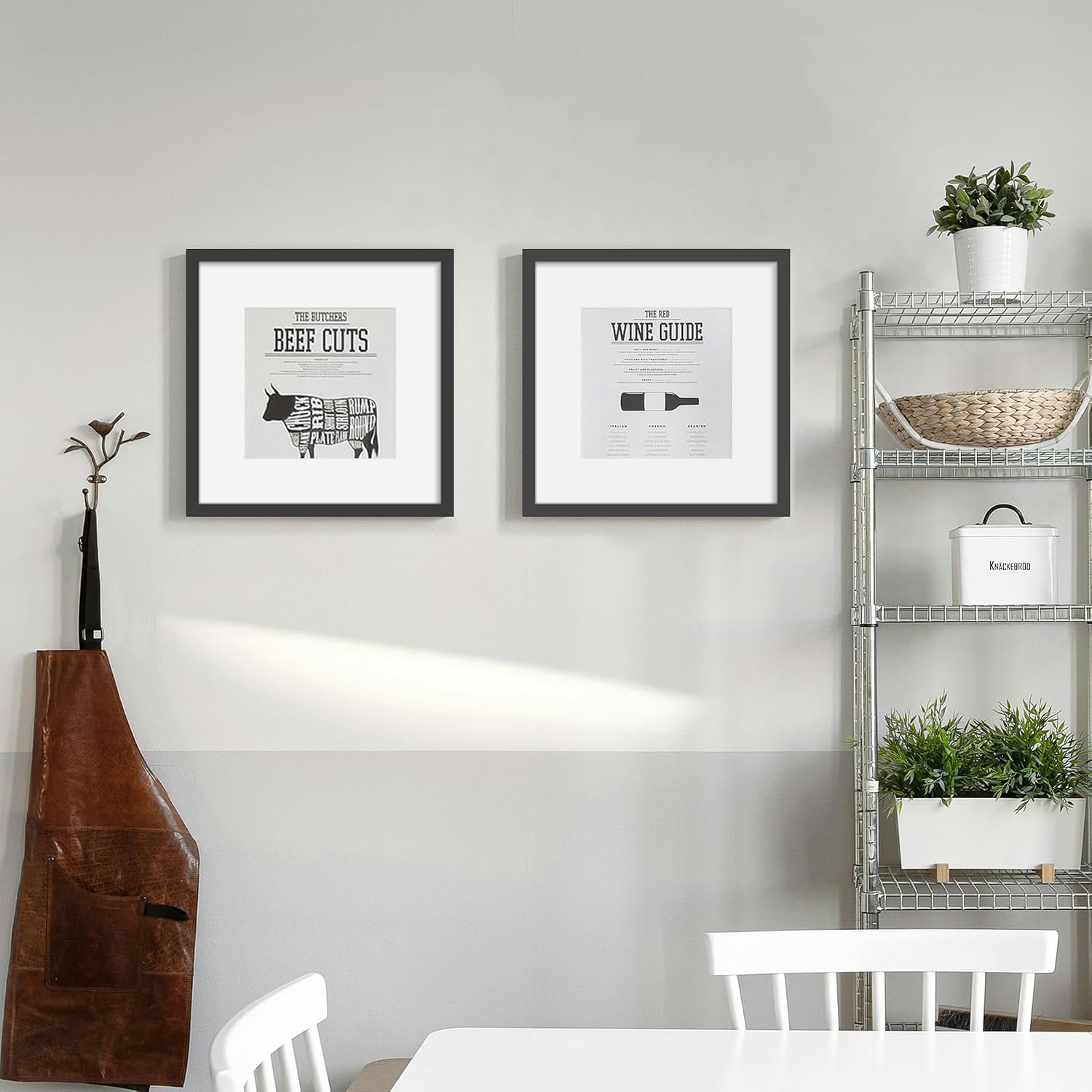 12x12 Picture Frame Sef of 10, for Wall Gallery Decor, Black | Display Pictures 8x8 with Mat or 12 x 12 Without Mat