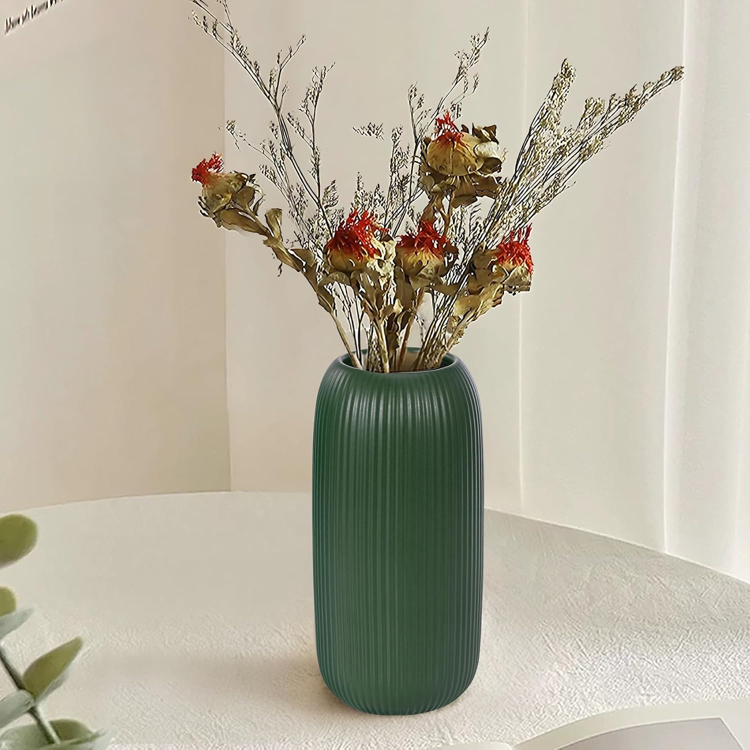 Ceramic Vase for Flowers / Green