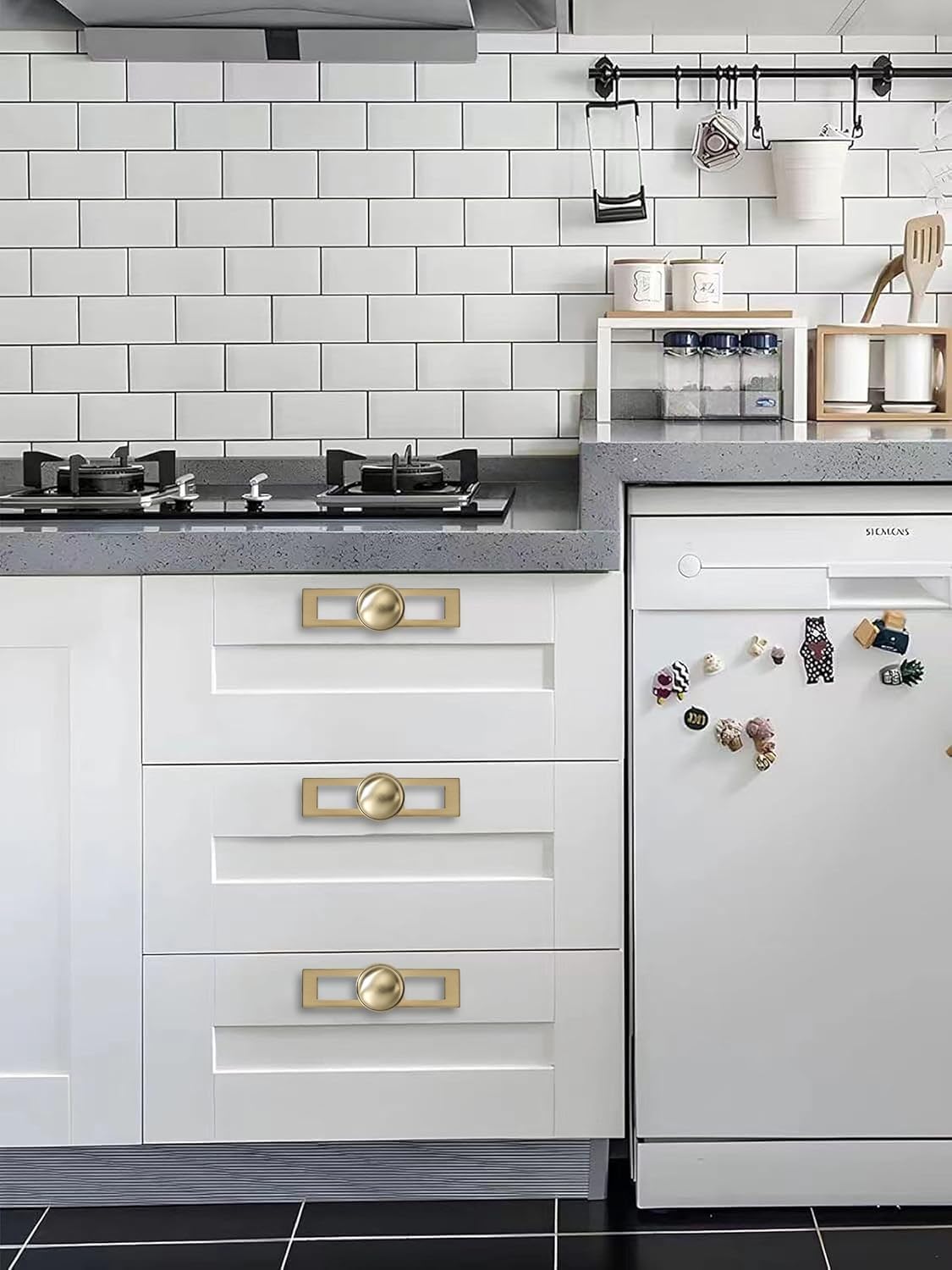 10 Pack 1-1/4 Inch Cabinet Knobs Backplate with 4 Inch Base Plate Zinc Solid Champagne Bronze Kitchen Cabinet Handles