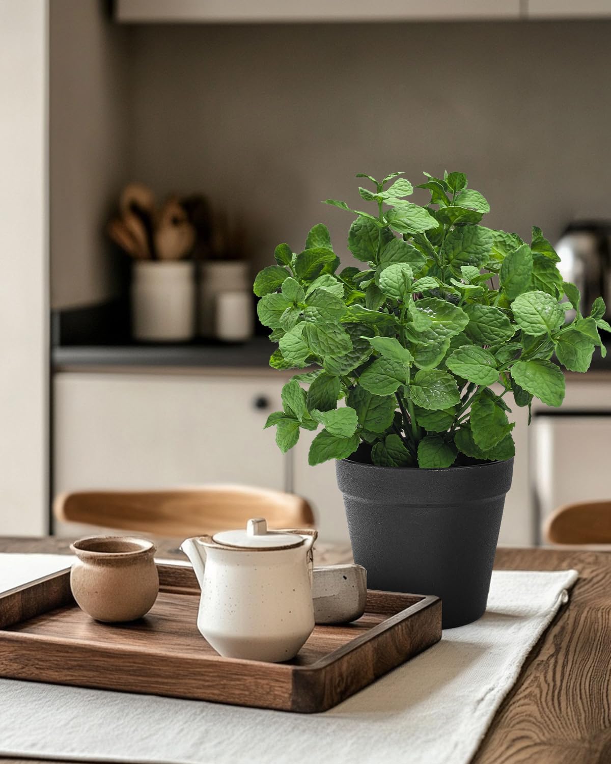Small Fake Plants Artificial Potted Plants / Mint