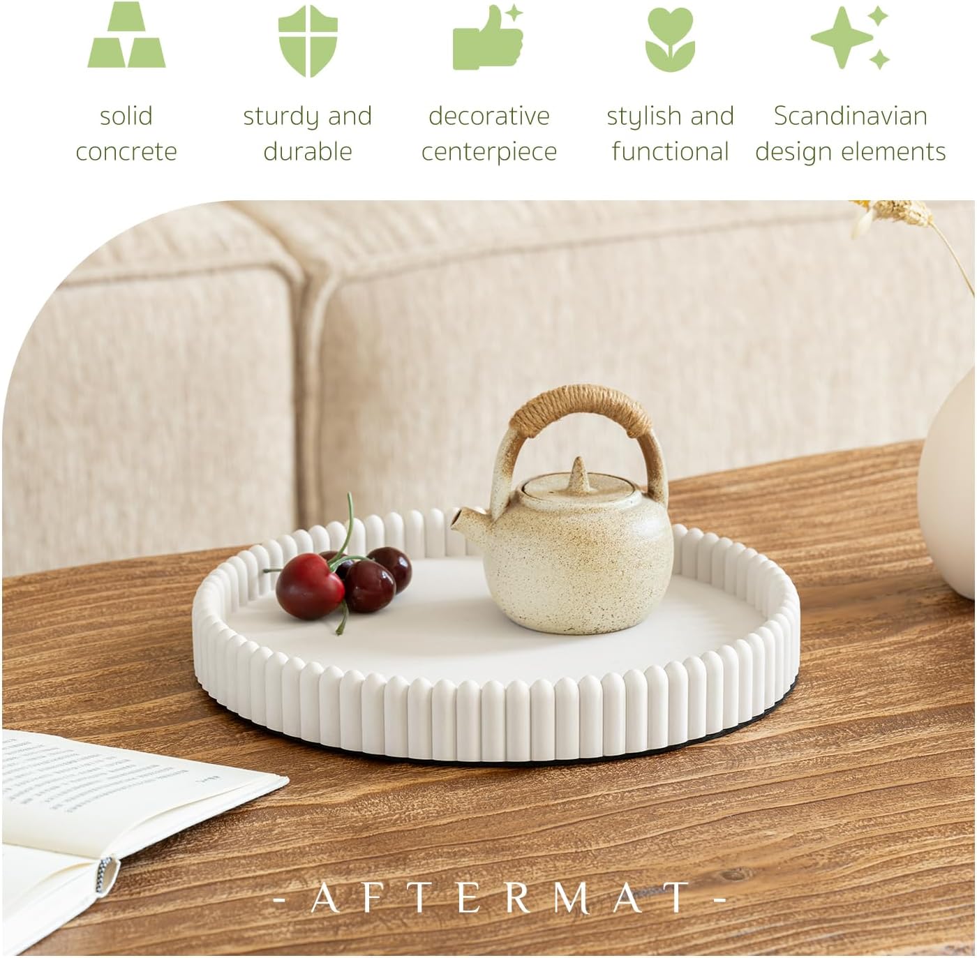 Coffee Table Tray / White / Set of 11