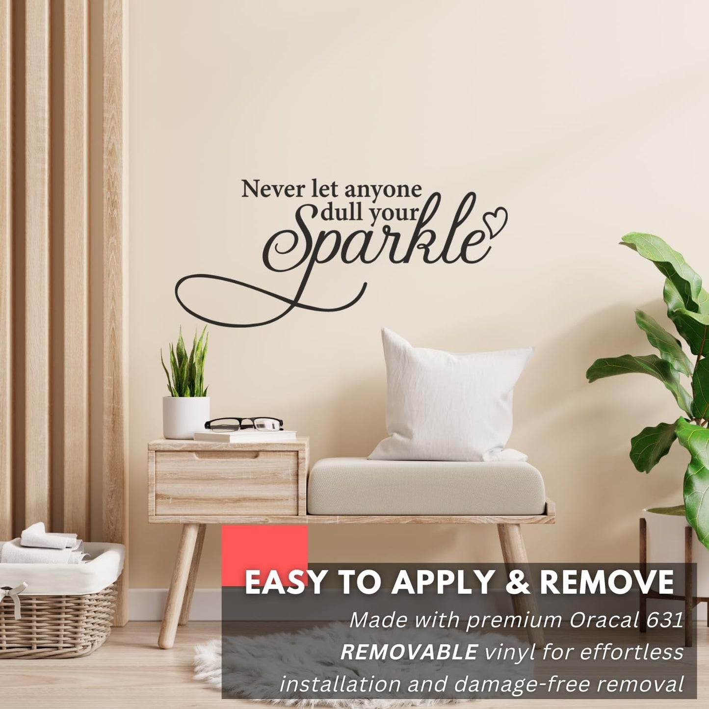Inspirational Wall Decal Sticker Quote Vinyl Art Decor / Black / 24 x 11