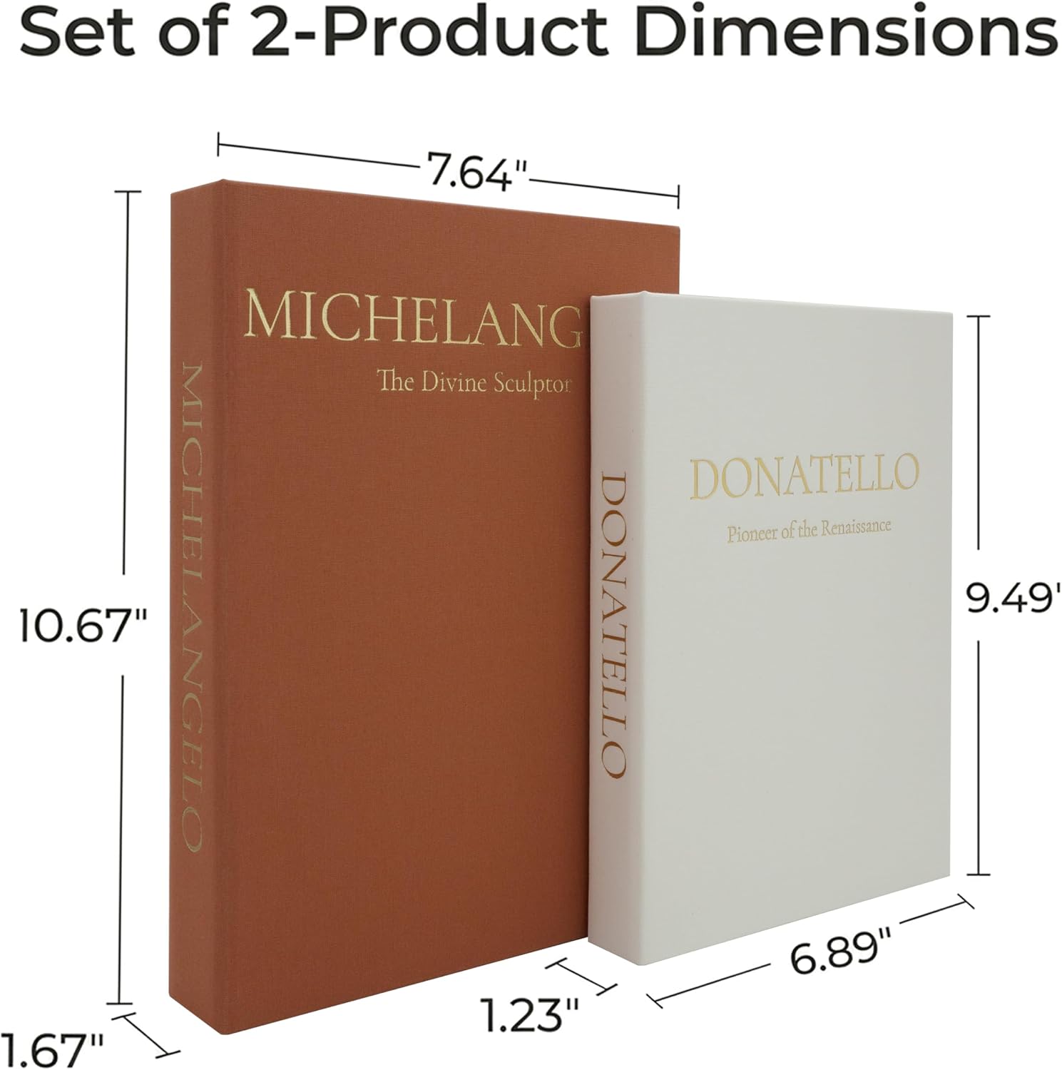 Aesthetic Faux Books / Beige-terracotta / Set of 2