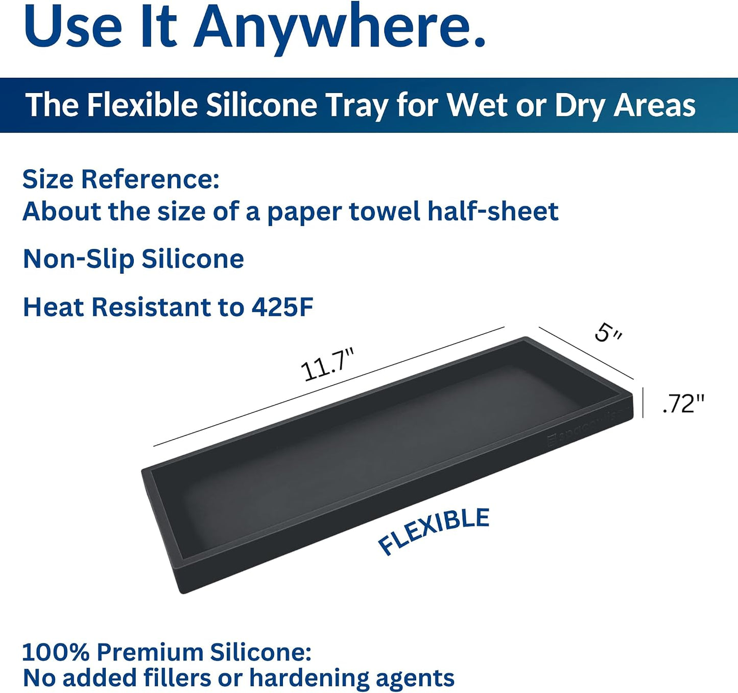 Dish Soap Trays / Black / Large 11.7