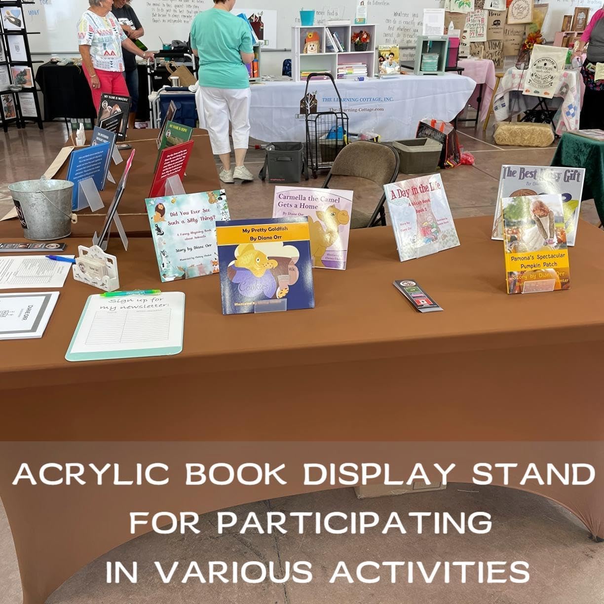 Clear Acrylic Book Stands for Display Album / Clear Large / Set of 10