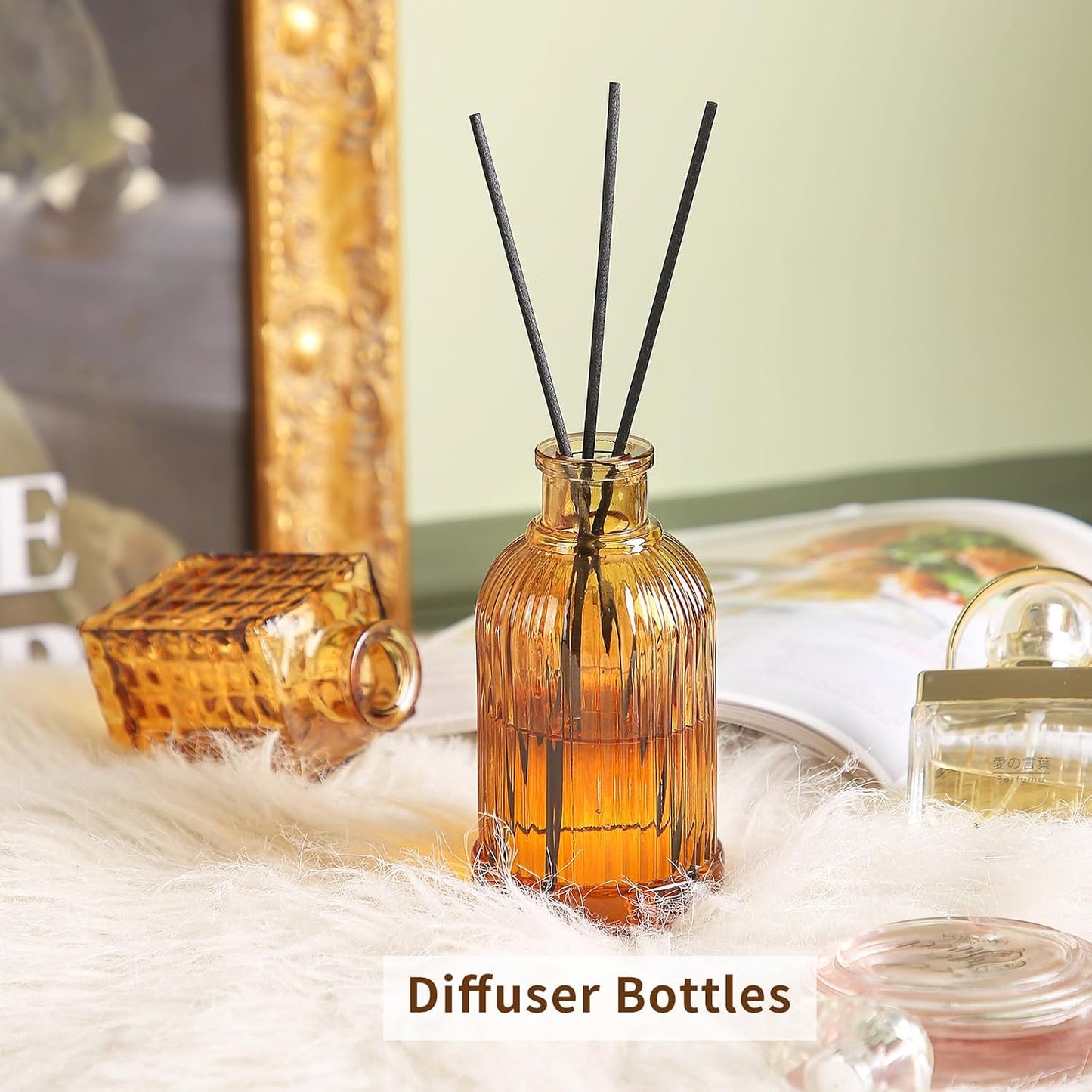 Glass Bud Vases / Dark Brown / Set of 30