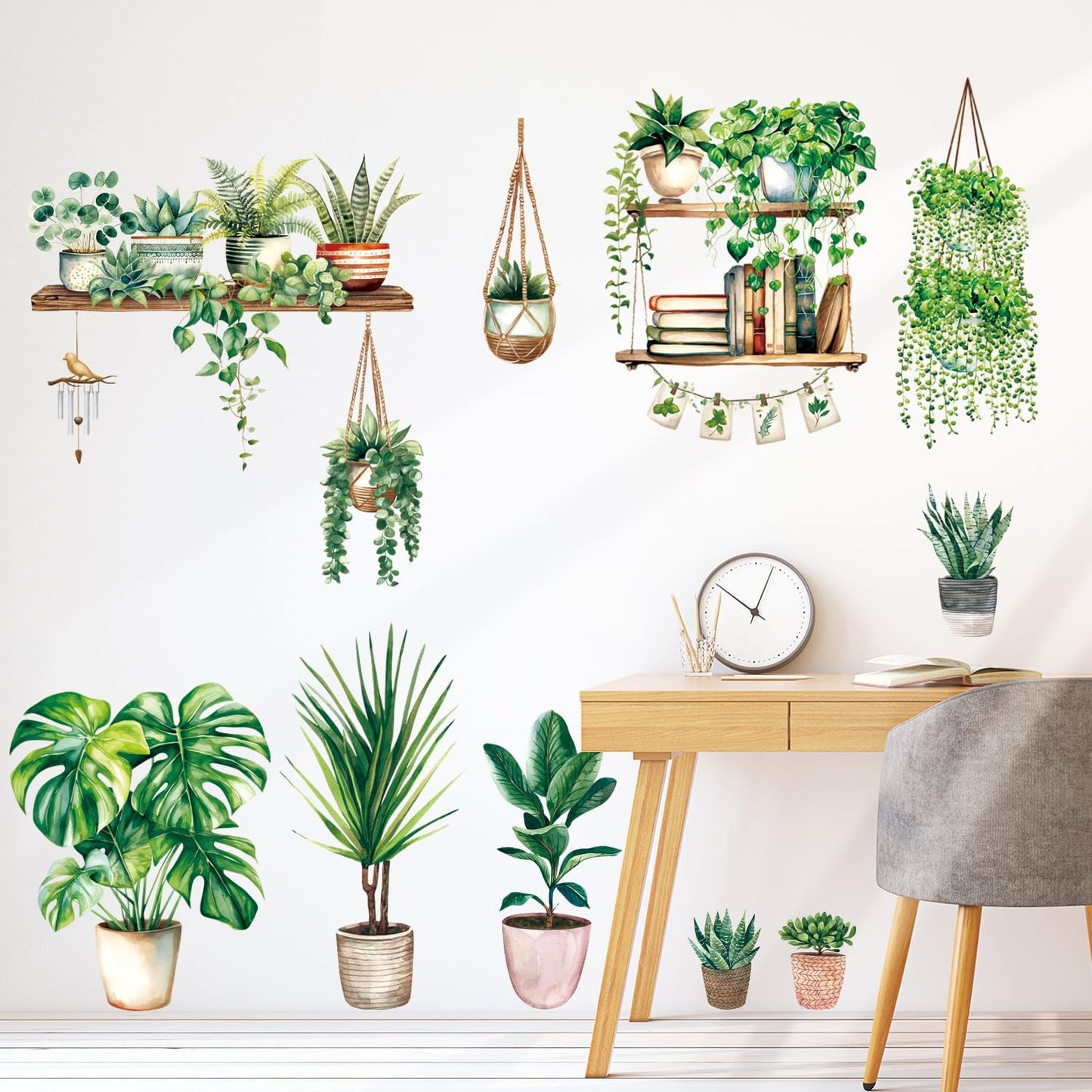 SG2-2411 Wall Stickers Wall Decals Pot Leaves Tropical Leaf / Green Plants