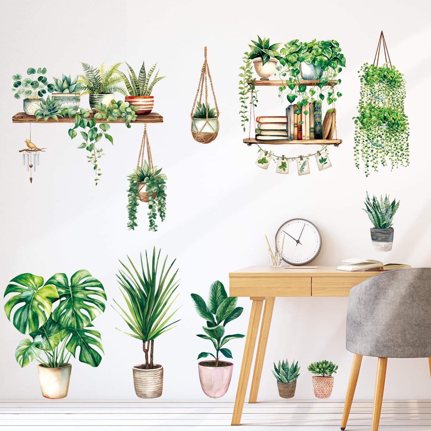 SG2-2411 Wall Stickers Wall Decals Pot Leaves Tropical Leaf / Green Plants