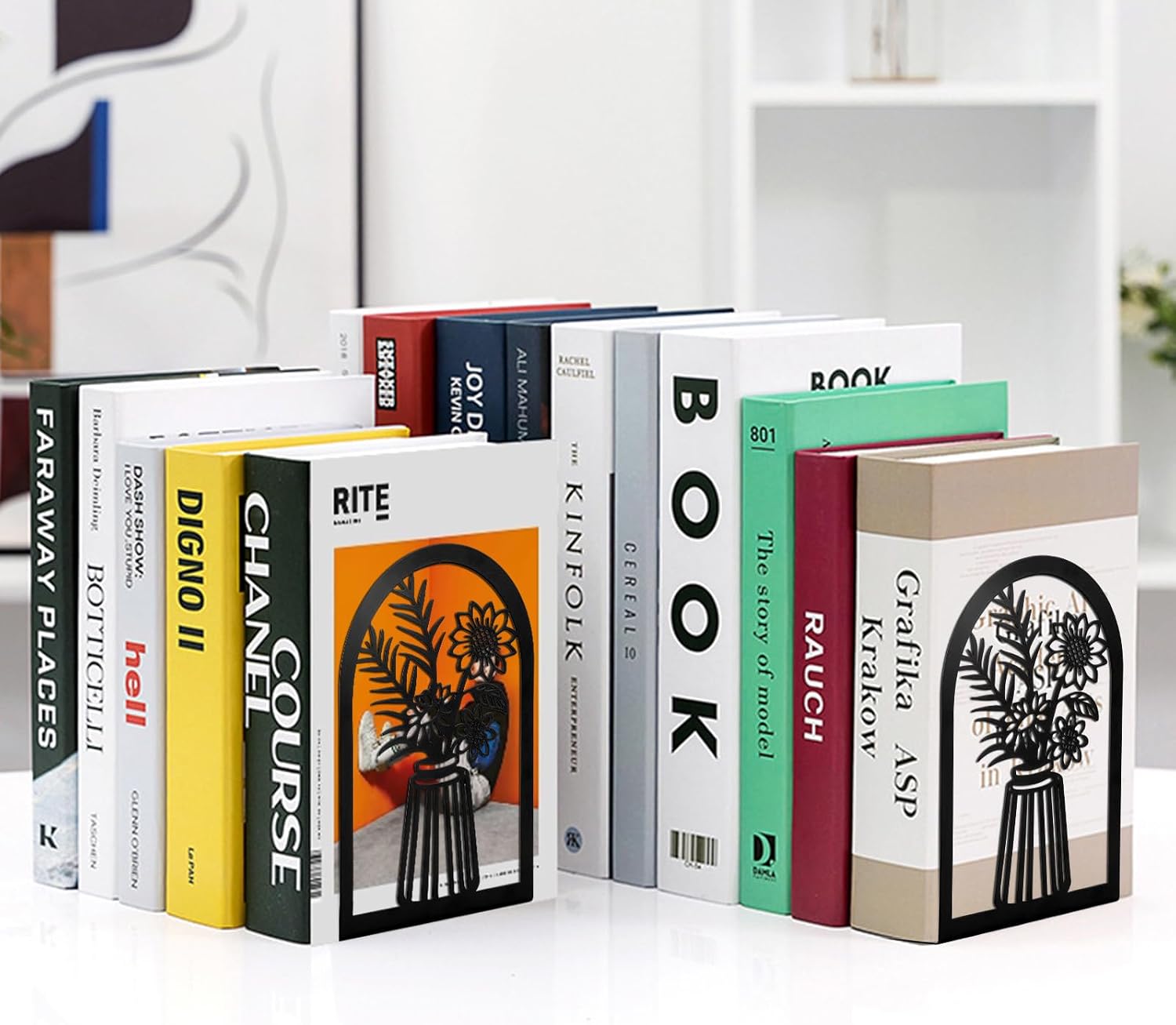 3 Pair Metal Bookends