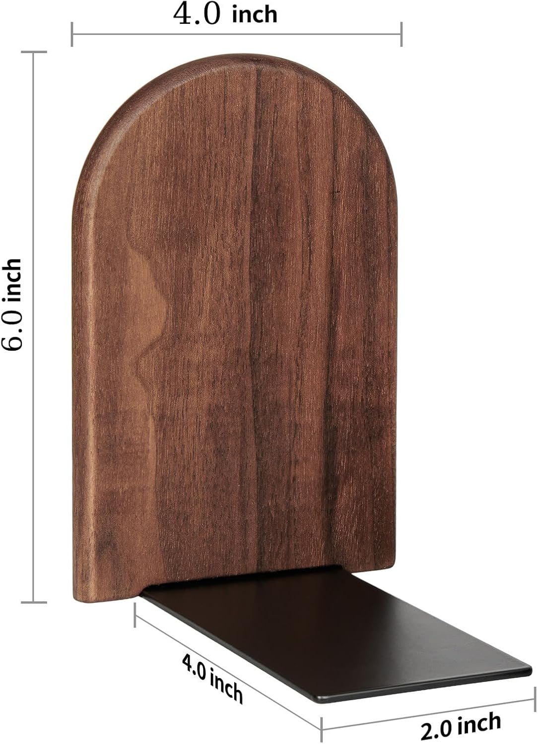 2 Pair Bookends Wood Book Ends Universal Economy Bookend / Medium / Set of 2