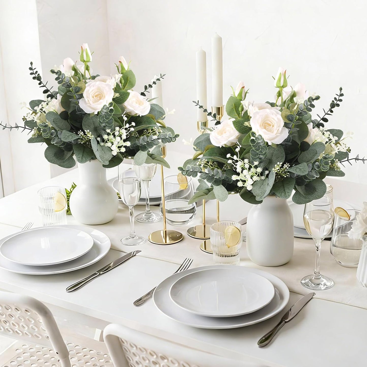 Eucalyptus Stems Artificial Flowers / Set of 120