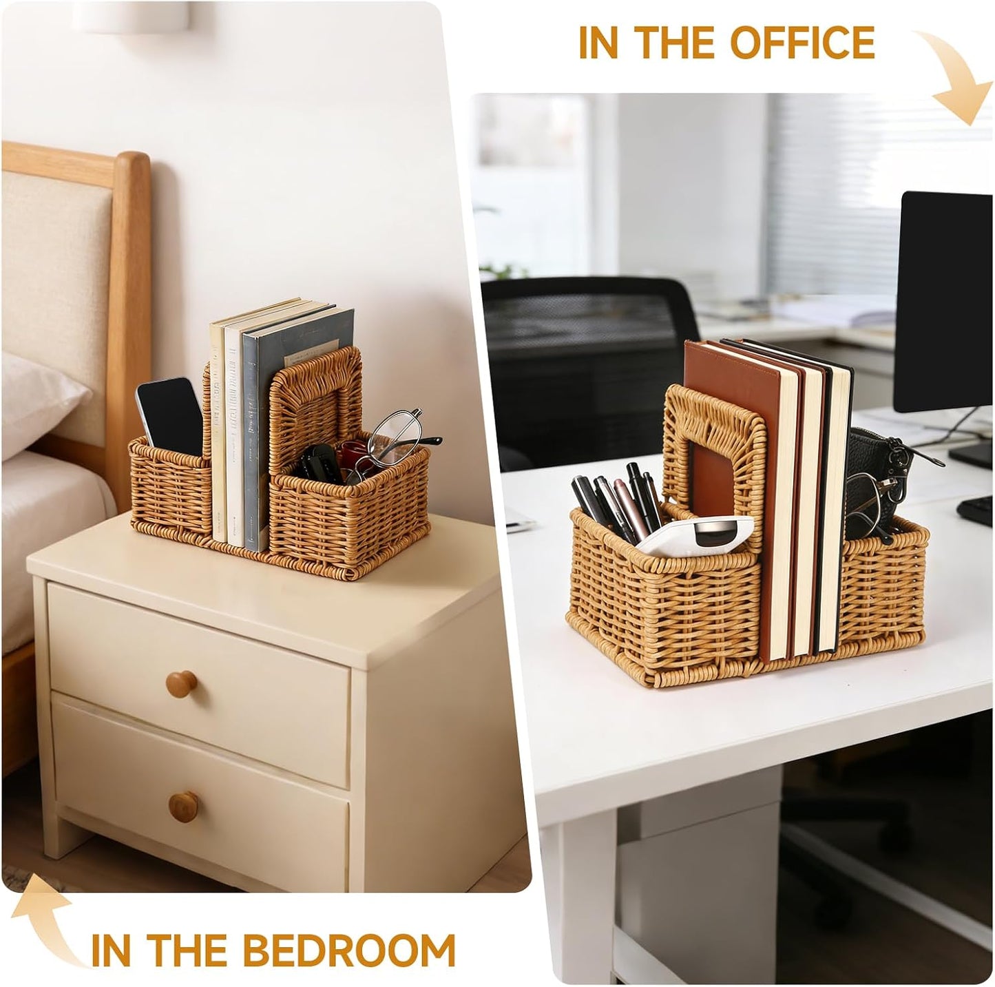 Rattan Napkin Holder / Tabletop Organizer