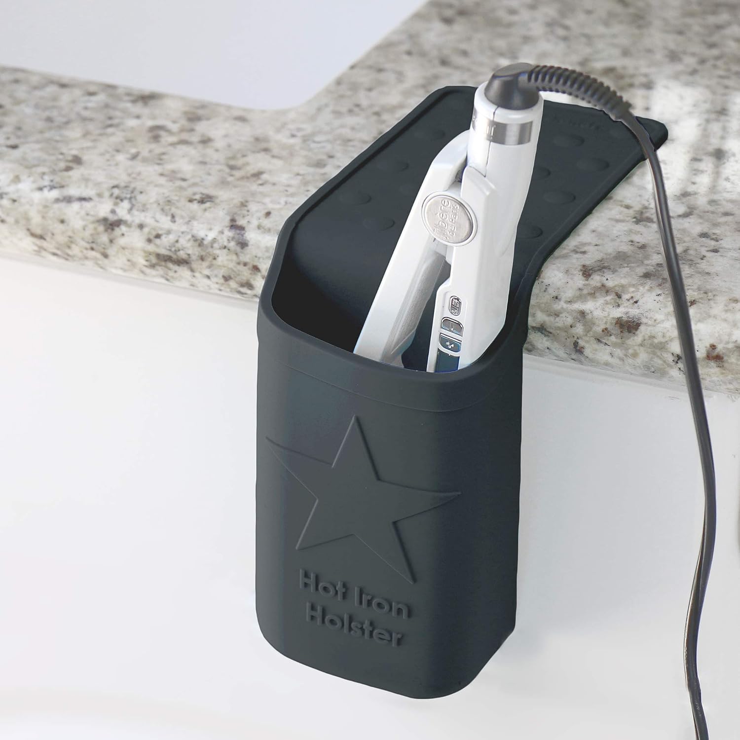 Hot Iron Holster | Adhesive-Free Silicone Storage Pocket for Organization and Travel | Heat Resistant to 500°F | Ideal