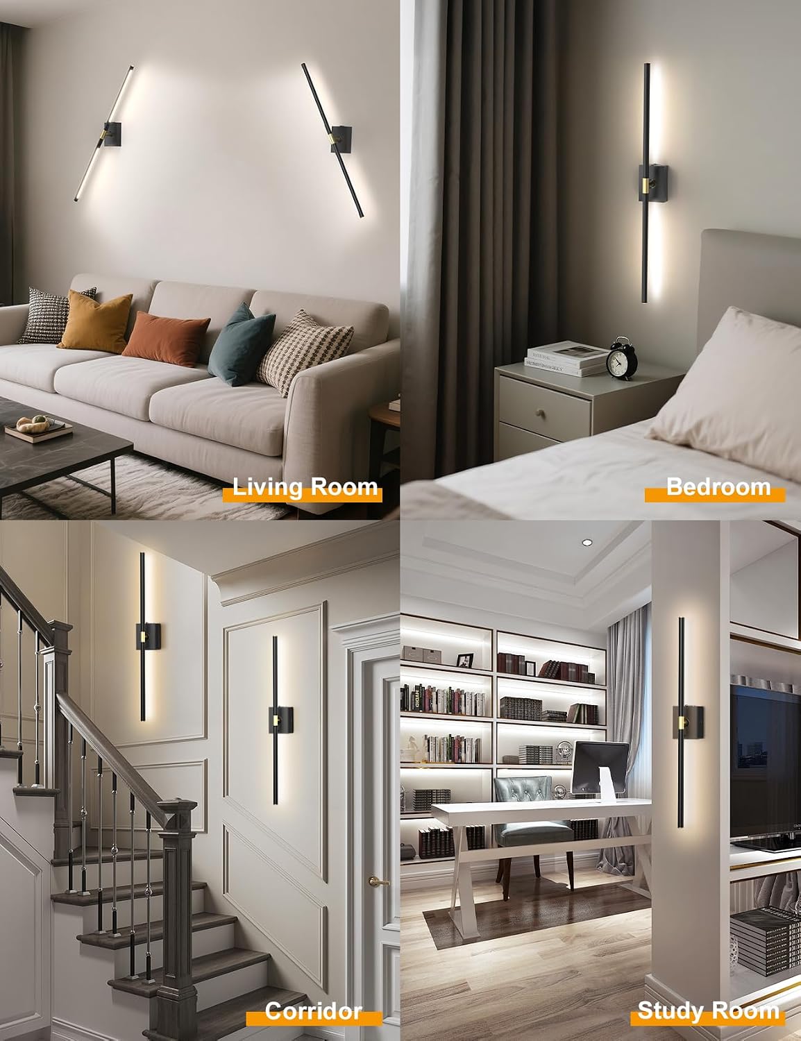 Battery Operated Wall Sconces Set of 2, Wireless Rechargeable Wall Lights | 10000mAh, Remote Control, 4CCT Dimmable