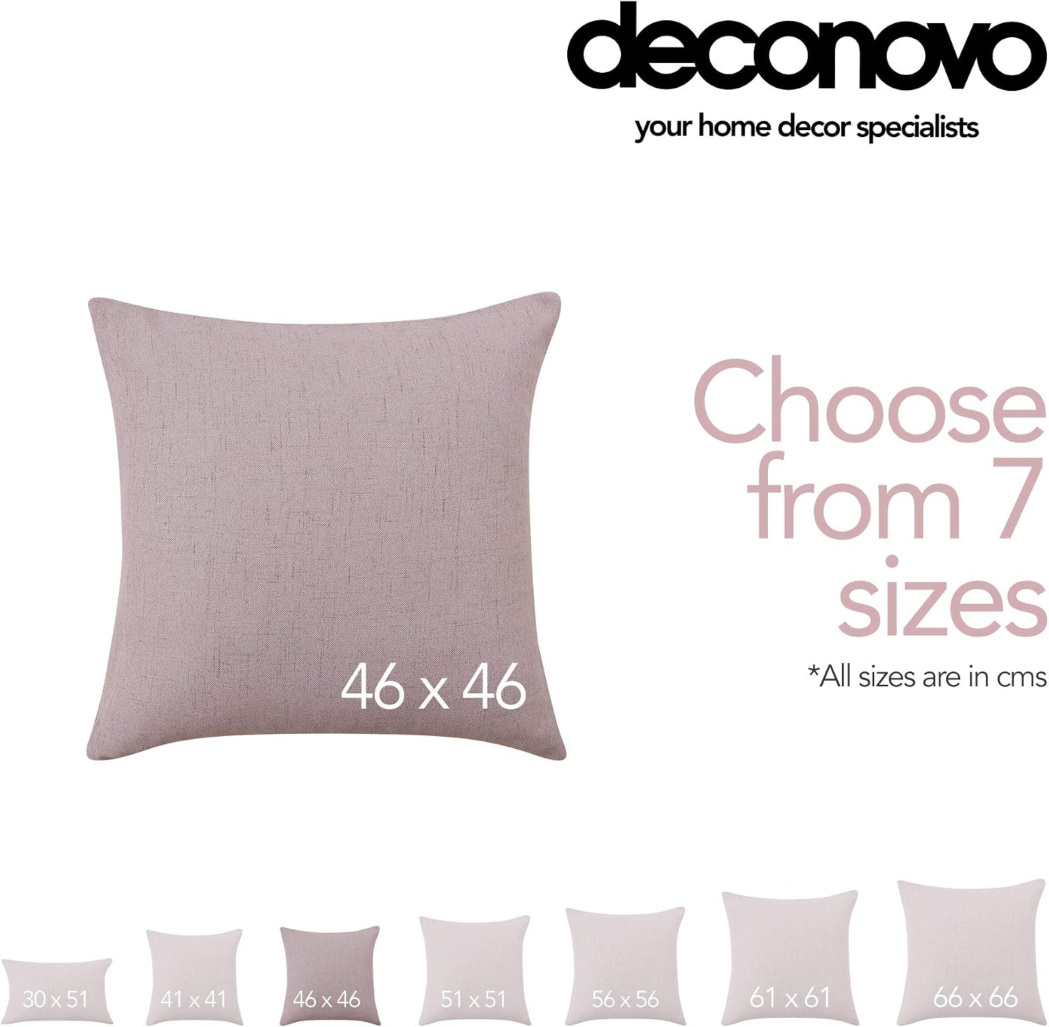 Covers Only No Insert / 18 x 18 / Dusty Rose / Set of 4