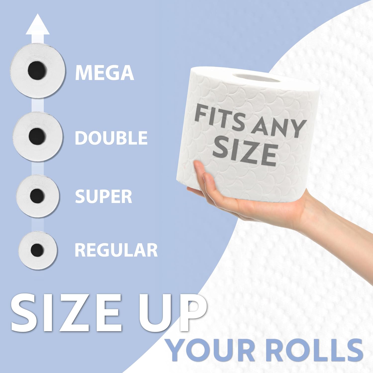 BROOKSTONE Toilet Paper Holder Stand Reserve - Free Standing Toilet Paper Stand with Storage that Holds Mega Rolls