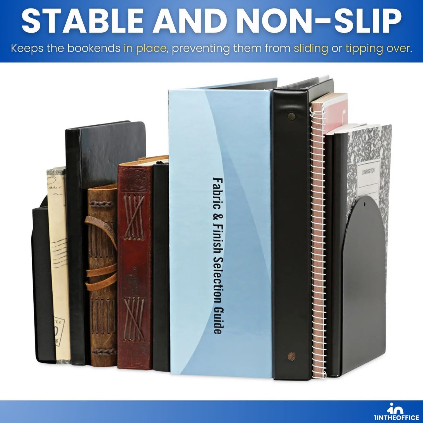 Metal Bookends / Bookends / Black / 6 x 5 x 7 / Set of 4