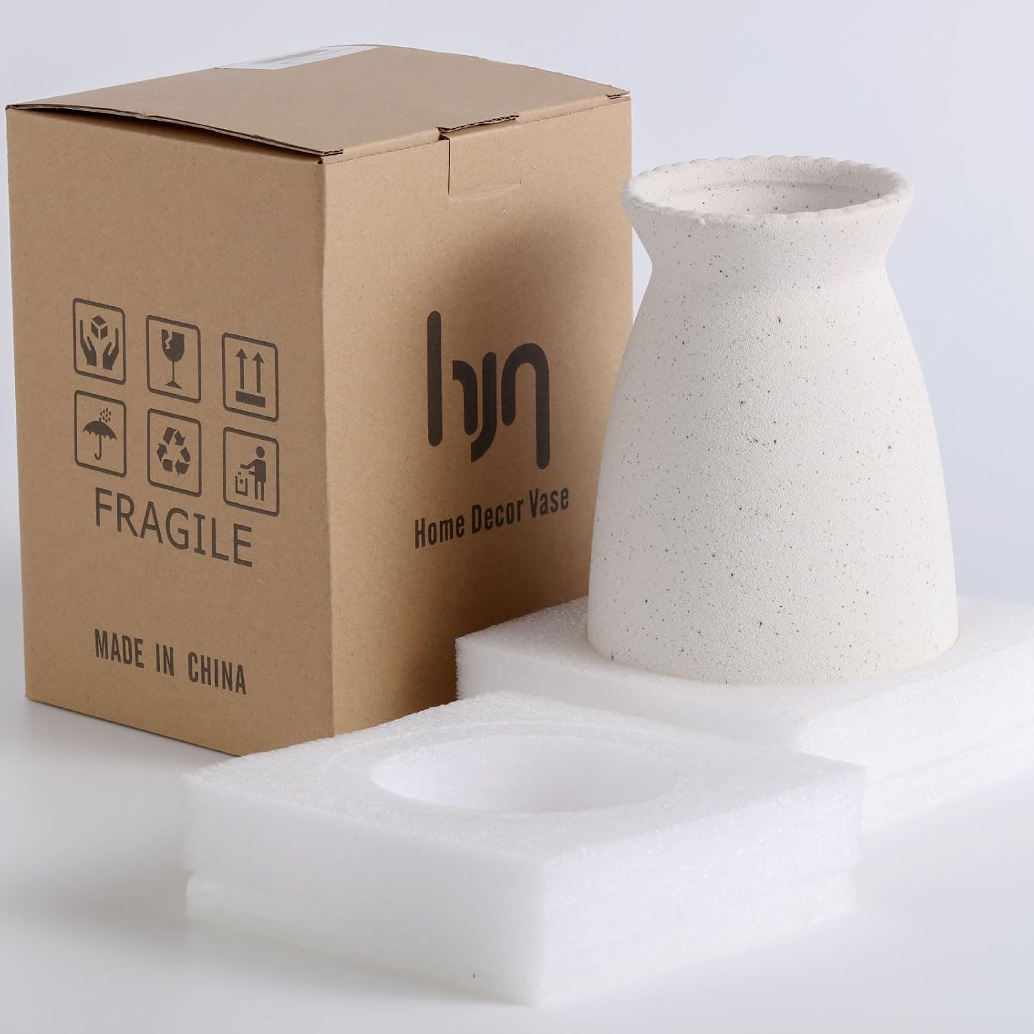 Modern Vases / Flower Vase- Ceramic Vase for Decor / White