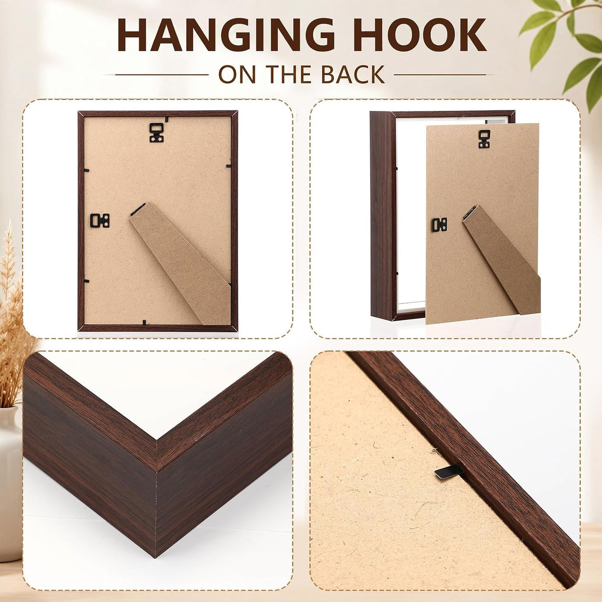 4 Pack 10x12 Shadow Box Frame Display Cases Wood Deep Shadow Box with Soft Felt Back for Memorabilia Wedding Bouquet