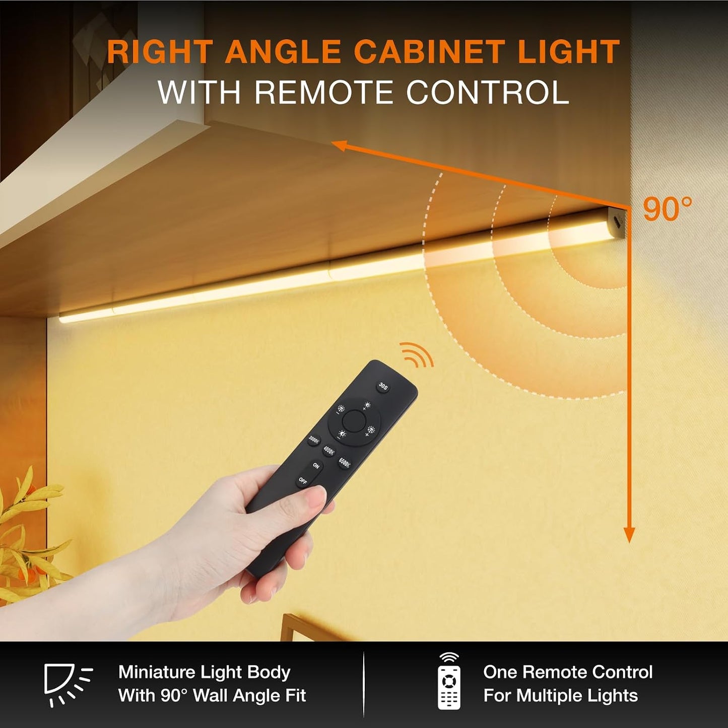 Under Cabinet Lights Remote Control,4 Pack Magnetic Rechargeable Light bar,Under Cabinet Lighting Wireless,Ceiling and