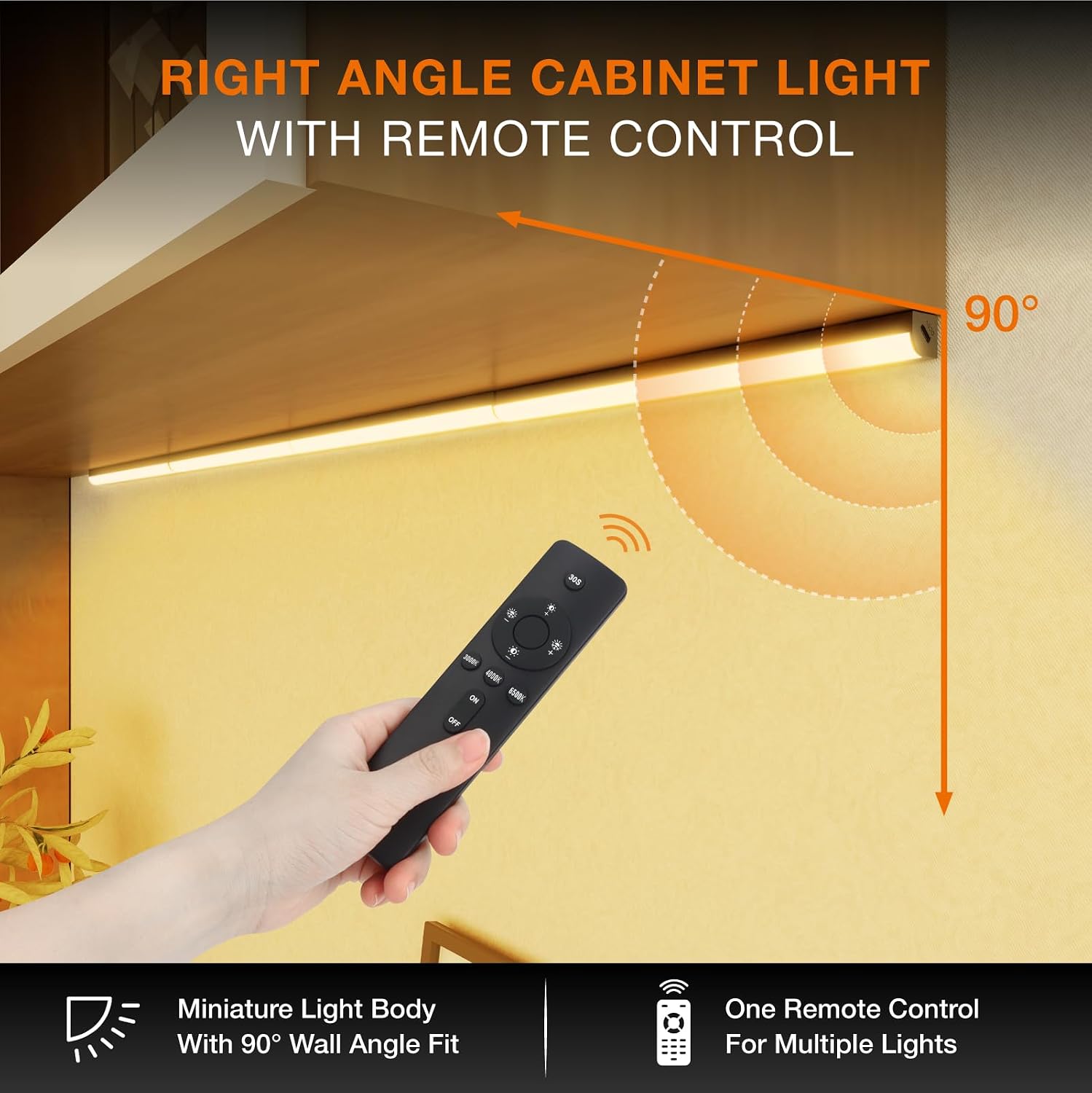 Under Cabinet Lights Remote Control,4 Pack Magnetic Rechargeable Light bar,Under Cabinet Lighting Wireless,Ceiling and