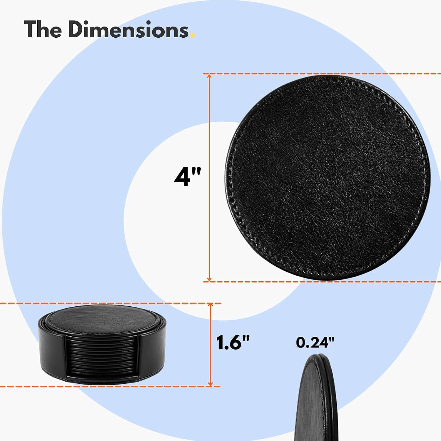 Holder for Tabletop Protection / Black / Set of 6
