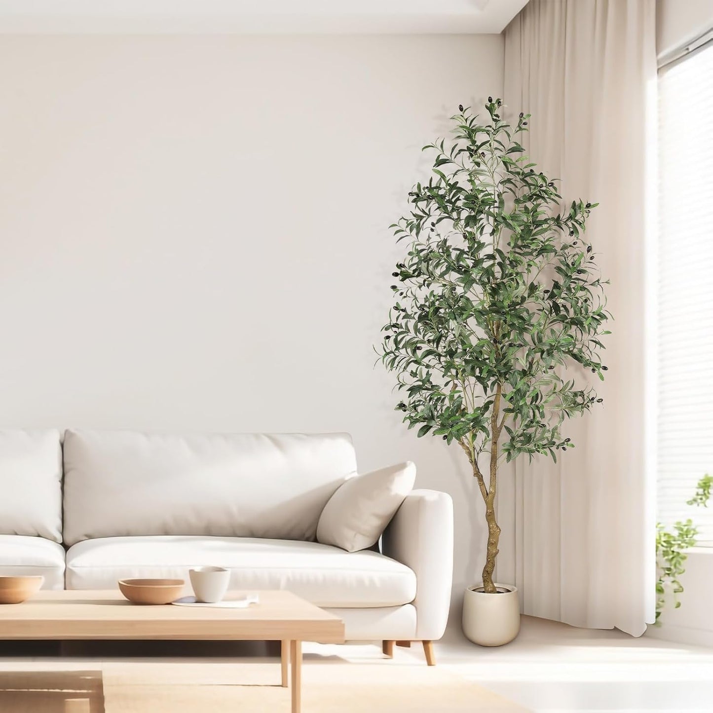 Fake Plants Olive / 7ft / Natural / 7 Inch