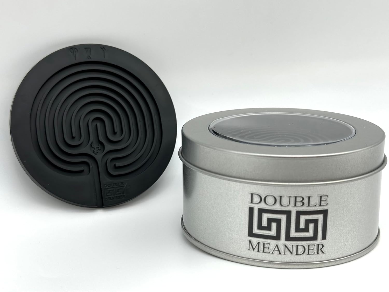 Labyrinth Silicone Coasters / Black / Set of 8