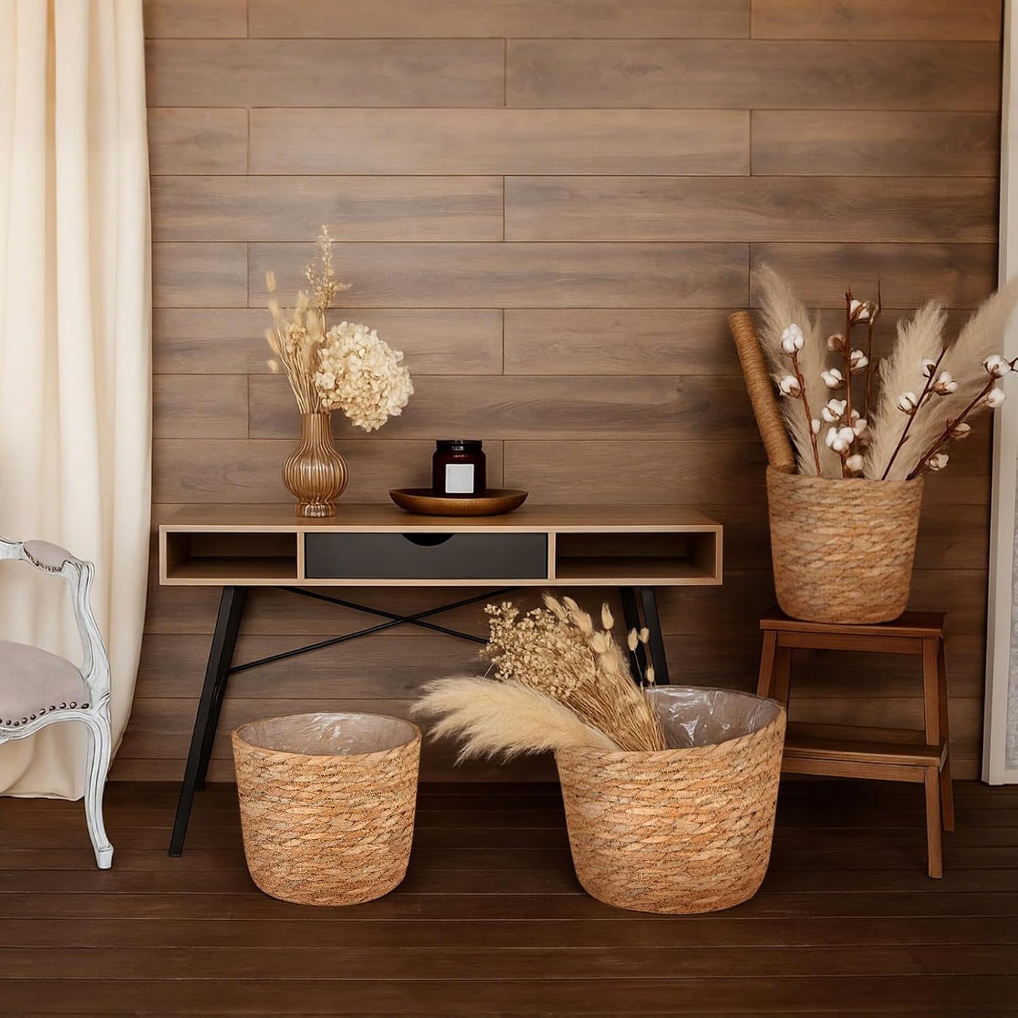 Seagrass Plant Basket Indoor / Set of 3