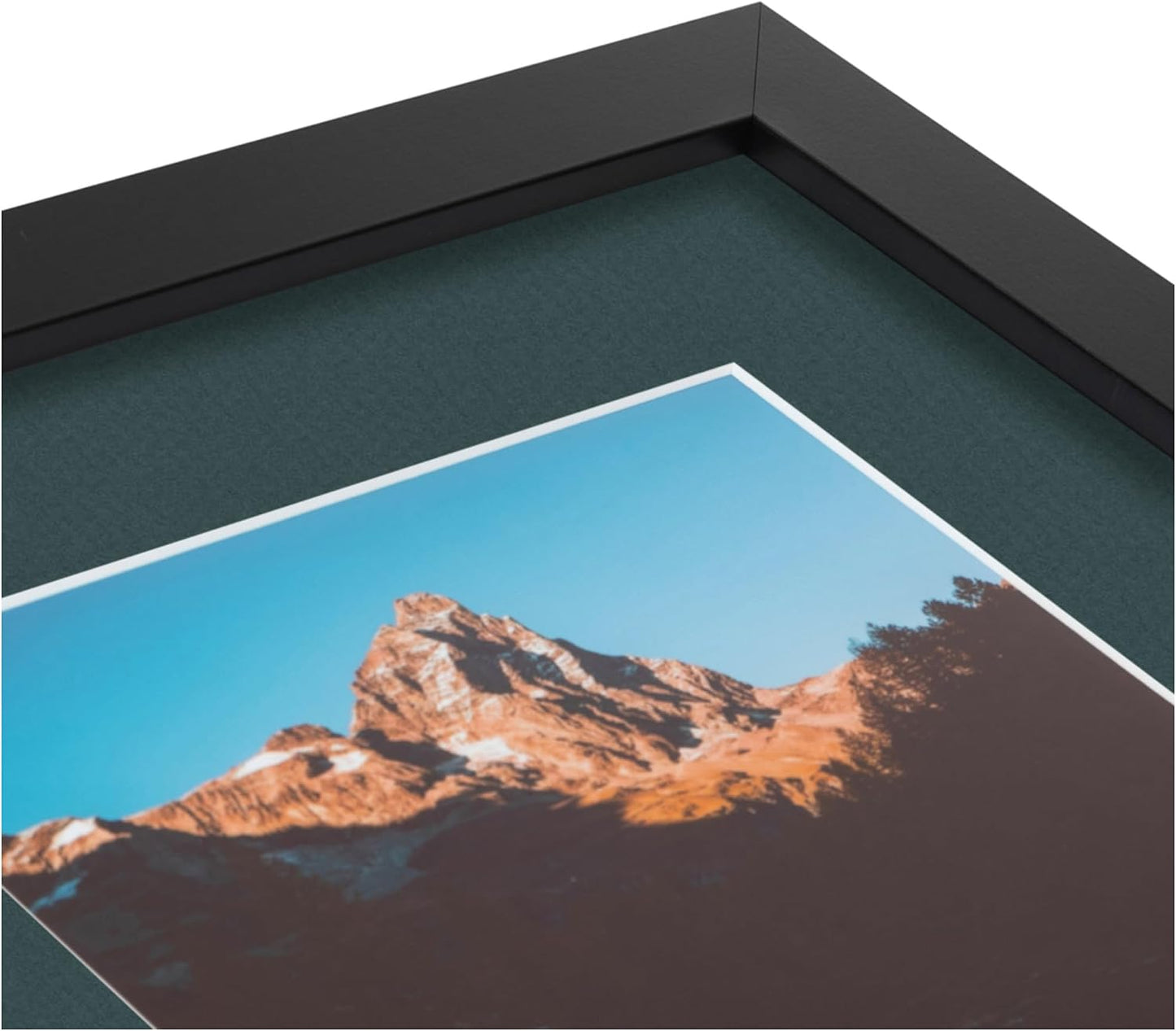 ArtToFrames Collage Picture Frame 3 Opening 3-5x7 Photo Frame | Made in USA | Black Frame Evergreen and Black Mats
