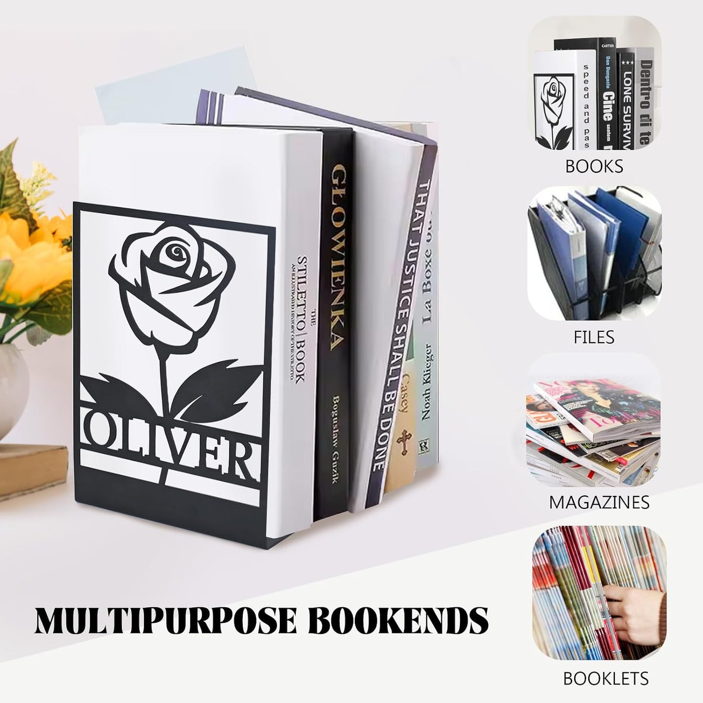 Heavy Duty Bookends / Color04 Rose