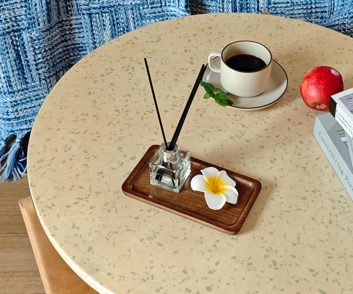 Small Wooden Tray Rectangular / Rectangular x 6 / 7.5 x 4.1 x 0.6 / Set of 6