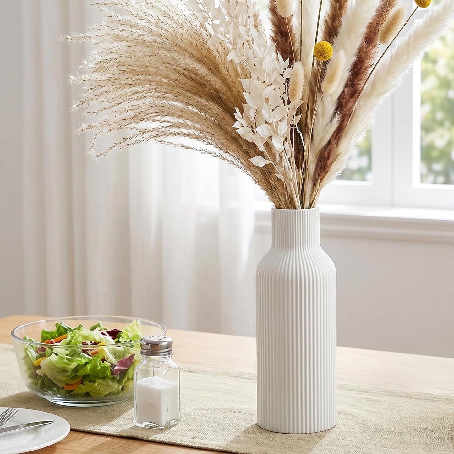 Tall Ceramic Vase / 1-piece-set / Large White