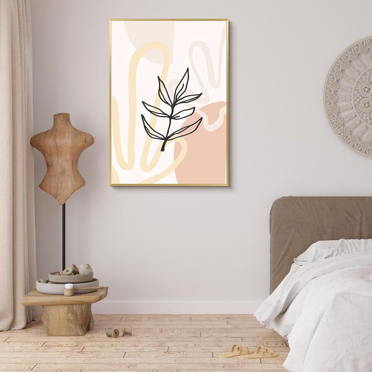 Golden State Art A1 Aluminum Poster Frame Acrylic Front Gold | Metal Thin Frames for 23.4x33.1 Photo, Wall Hooks for