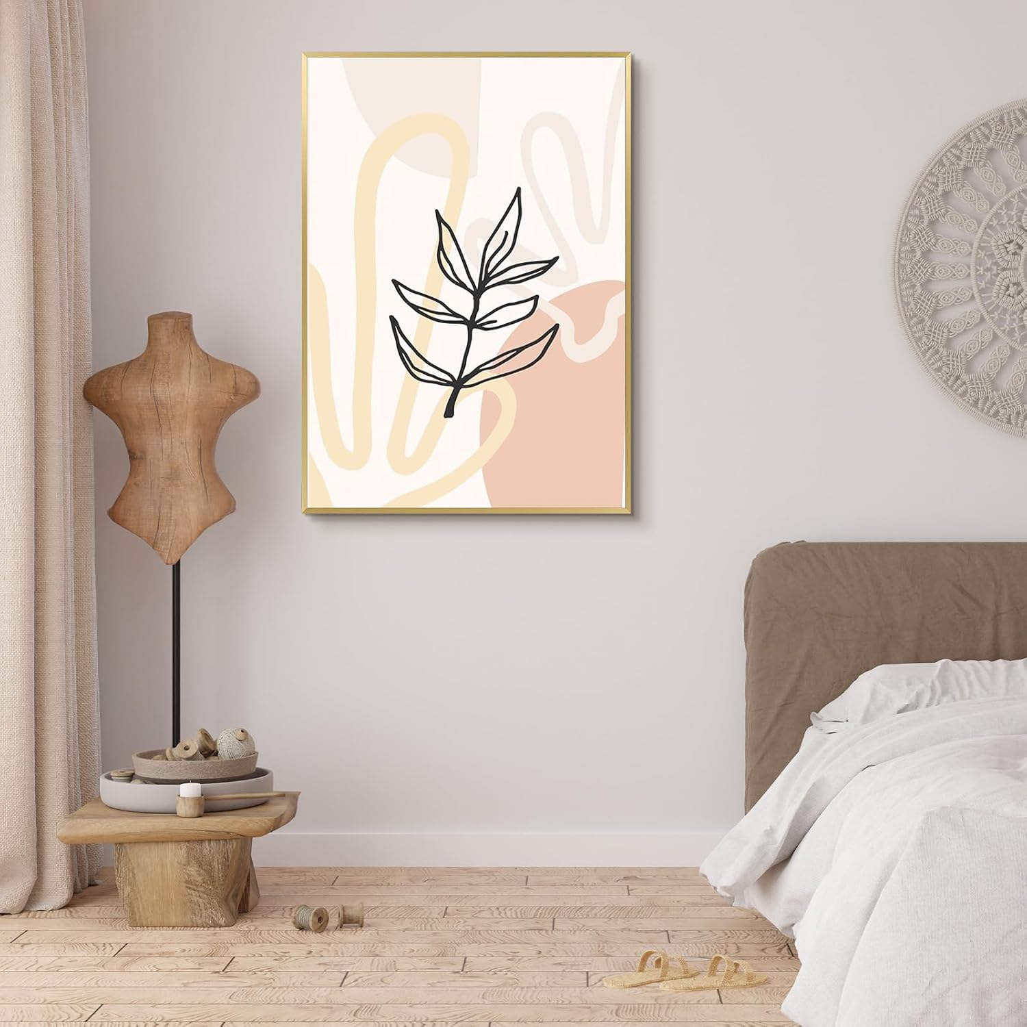 Golden State Art A1 Aluminum Poster Frame Acrylic Front Gold | Metal Thin Frames for 23.4x33.1 Photo, Wall Hooks for