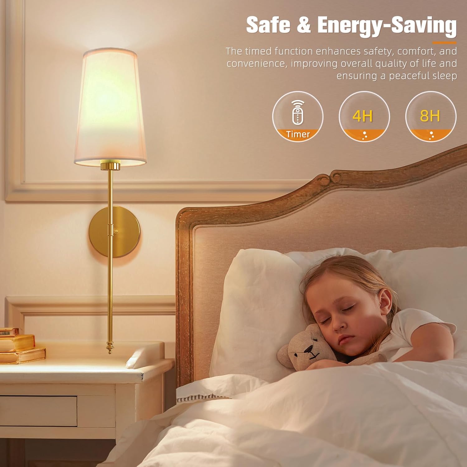Gold Battery Operated Wall Sconce Set of 2,Rechargeable Wall Lights with 10400mAh Dimmable Detachable Bulbs and