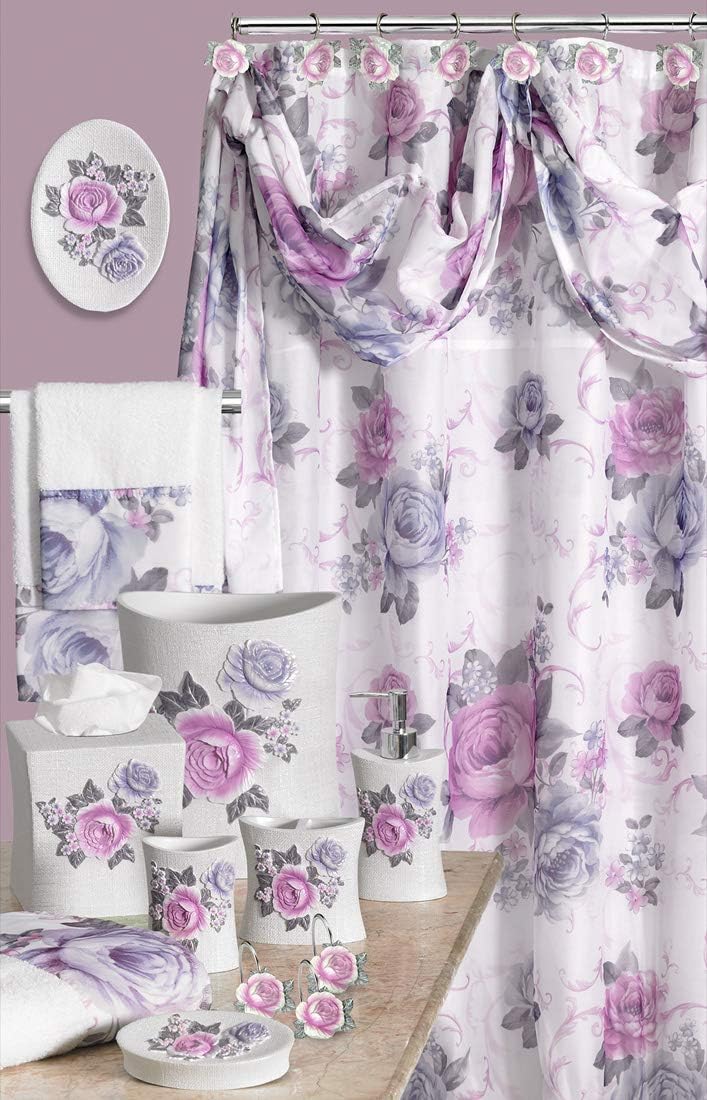 Zahari Home 4pc Michelle Bathroom Accessories Sets Lotion Pump, Tumbler, Tooth Brush Holder and Soap Dish Unique Design