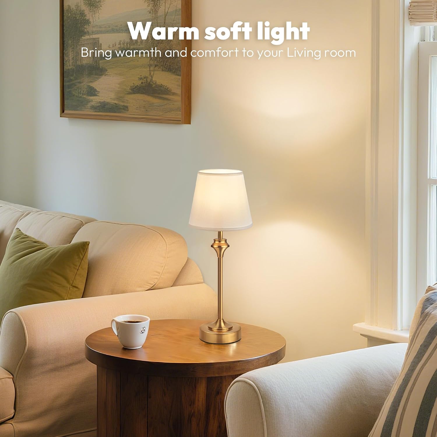 Portables Cordless Table Lamp,Battery Operated Lamp,5200mAh Bedside Table Lamp with Warm White,3 Way Dimmable Touch