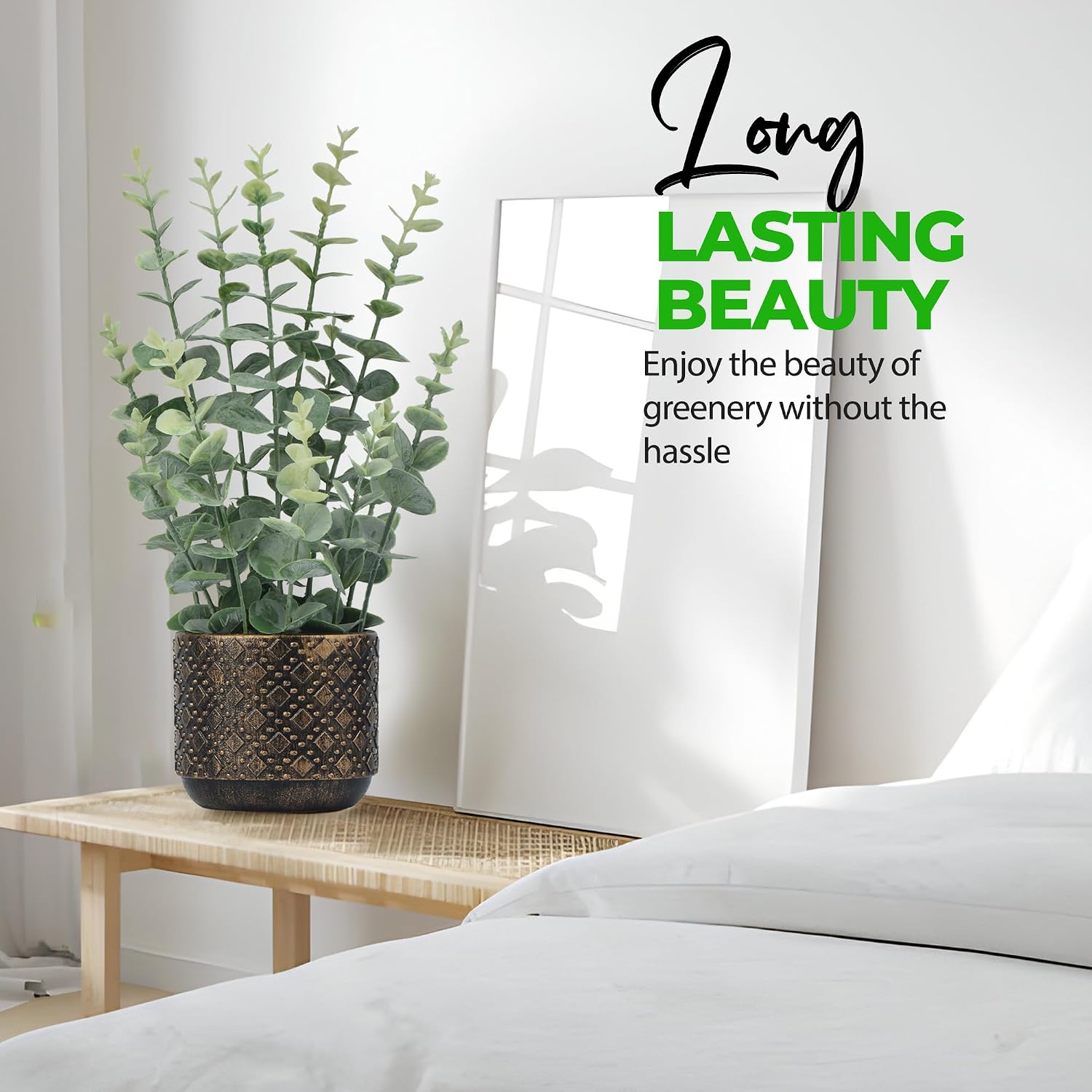 Artificial Plants Indoor Small / Eucalyptus Leaf