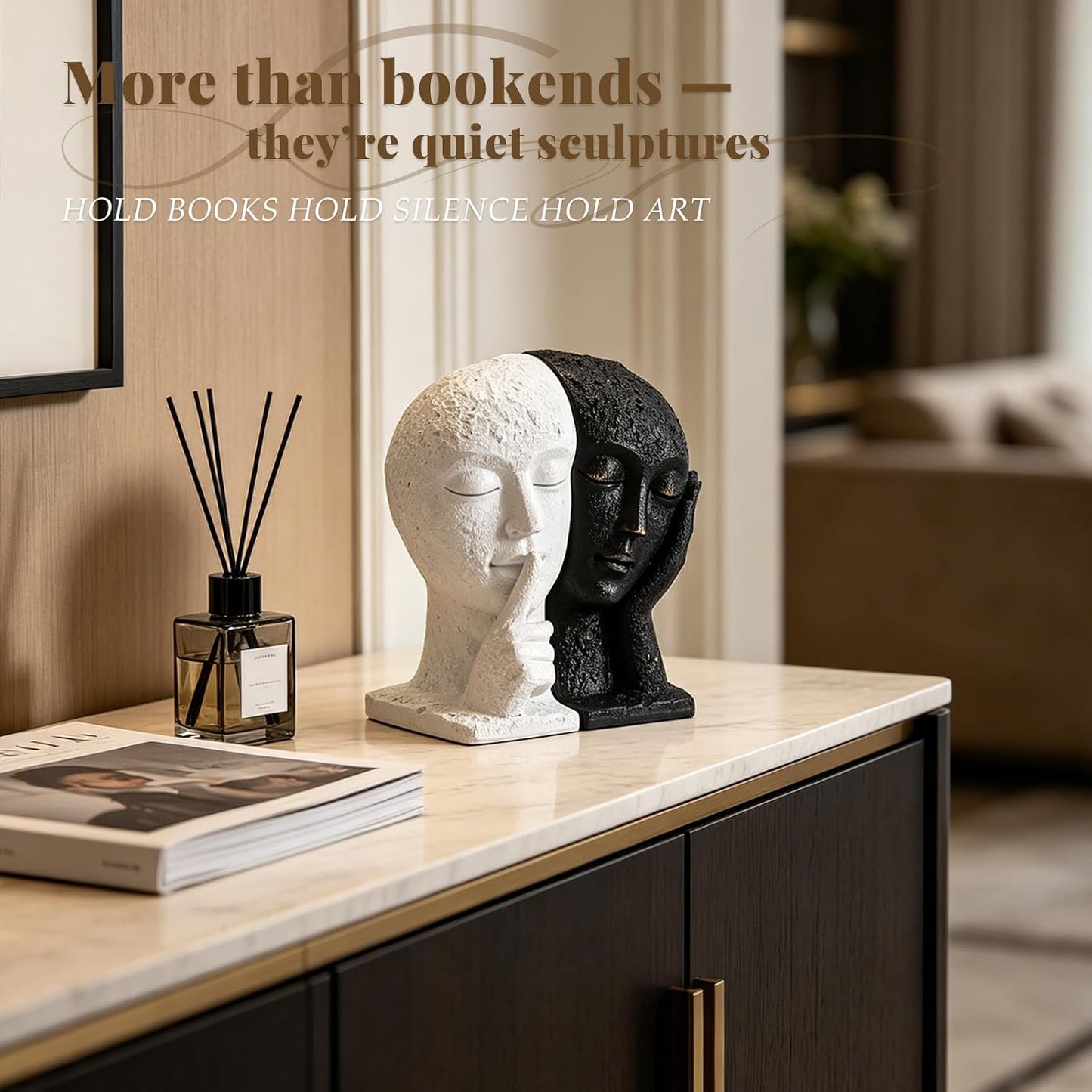 Modern Book Holder / Black & White