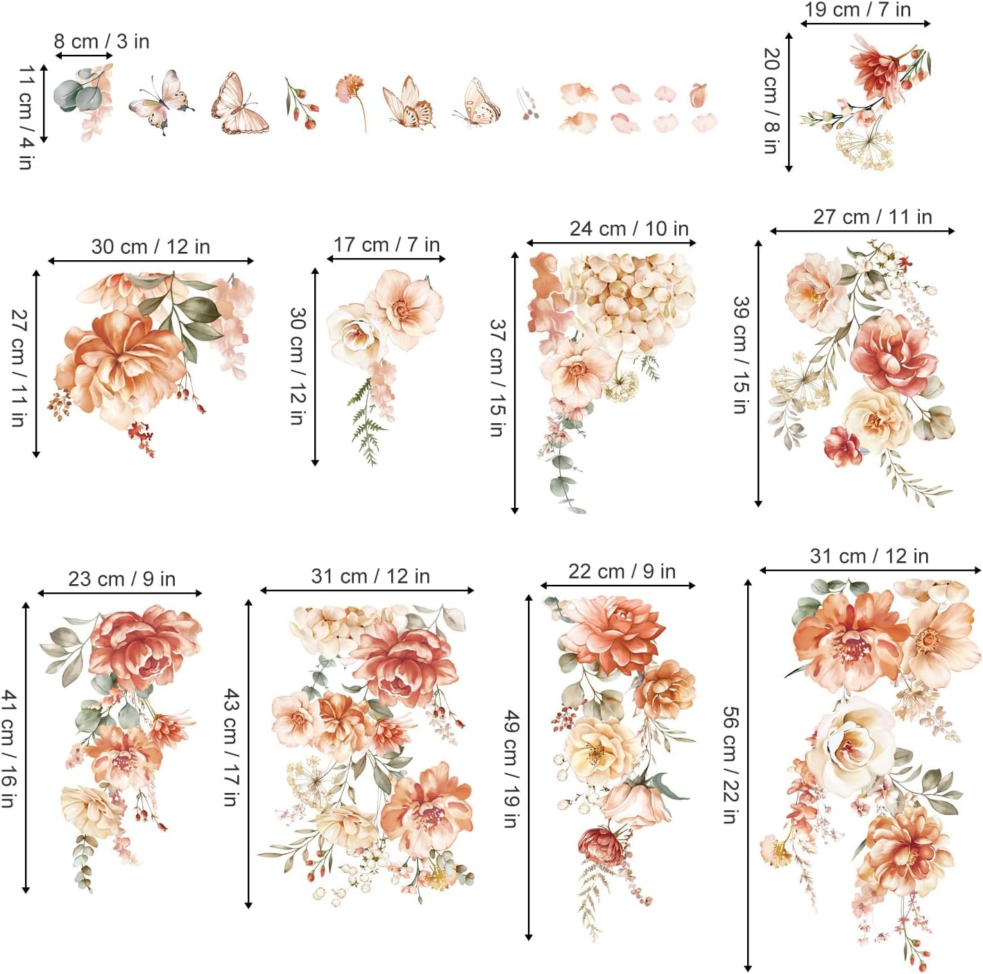 Boho Flower Wall Decals